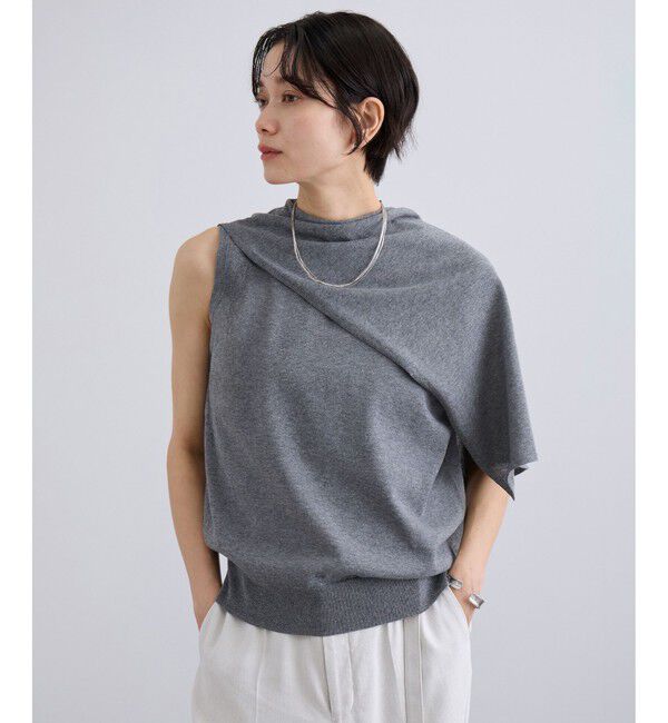 SALON adam et rope'「【WEB限定】ストール付きマルチWAYノースリニット」|ニット・セーター|