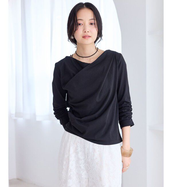 VIS「【WEB限定】長袖ドレープカットソー」|Tシャツ・カットソー|