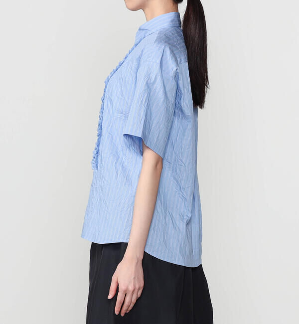  「nicholson & nicholson | ストライプ フリルシャツ WOMEN」|シャツ・ブラウス|