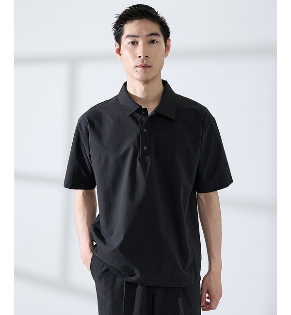 ABAHOUSE「【セットアップ対応】360&deg;ストレッチ リップストップ リラックス ポロシャツ/」|ポロシャツ|