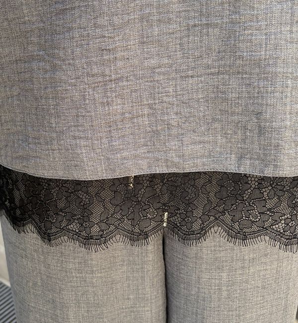 Rouge vif「【2点セット/WEB限定】カルゼヴィンテージセットアップ/スキッパー裾レースブラ」|シャツ・ブラウス|