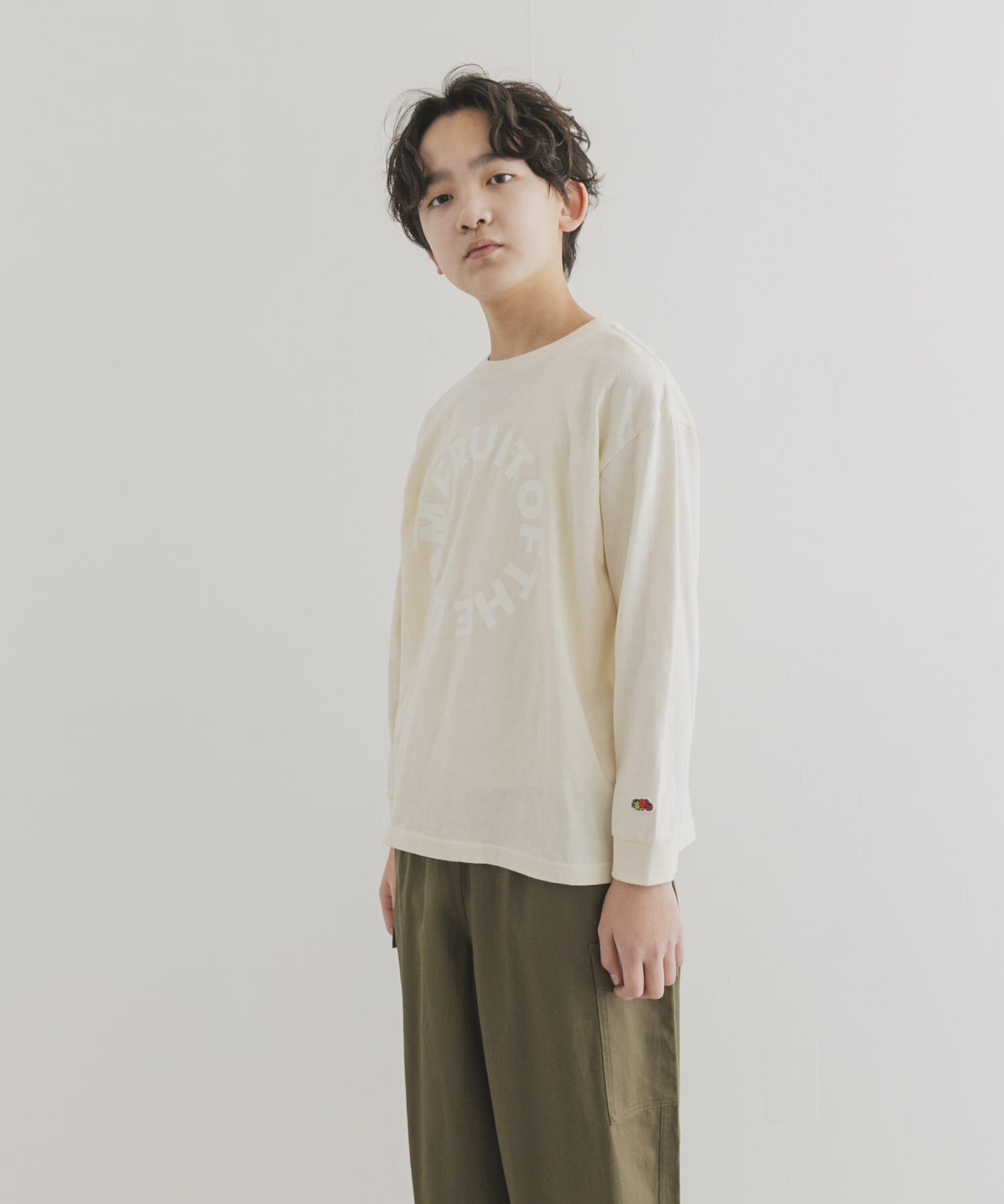 URBAN RESEARCH DOORS「『別注』FRUIT OF THE LOOM&times;DOORS　サークルロゴ長袖Tシャツ(KIDS)」|その他|