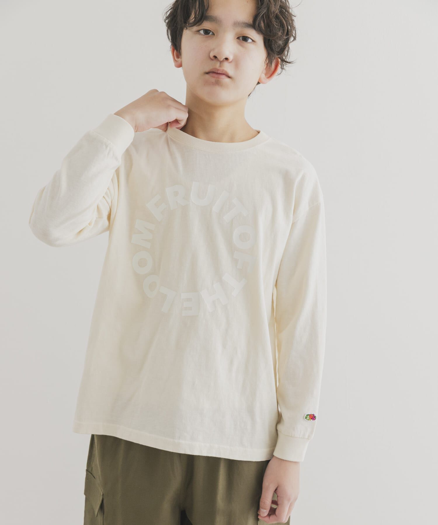 URBAN RESEARCH DOORS「『別注』FRUIT OF THE LOOM&times;DOORS　サークルロゴ長袖Tシャツ(KIDS)」|その他|