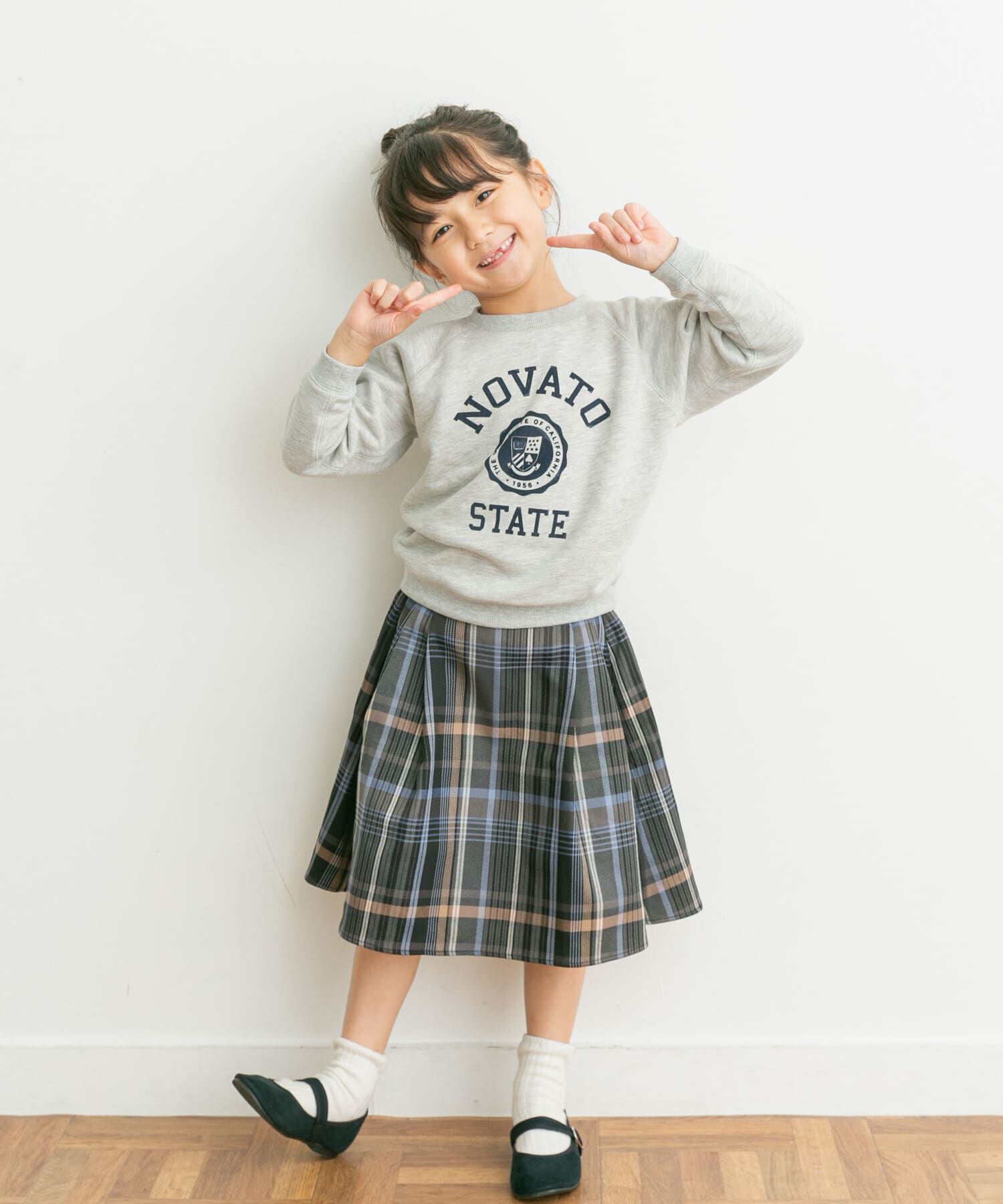 URBAN RESEARCH DOORS「『親子リンク』カラーチェックスカート(KIDS)」|その他|