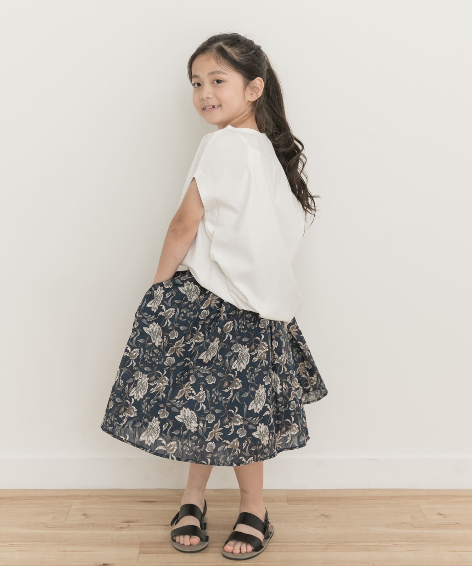 URBAN RESEARCH DOORS「『親子リンク』オリエンタルプリントギャザースカート(KIDS)」|その他|