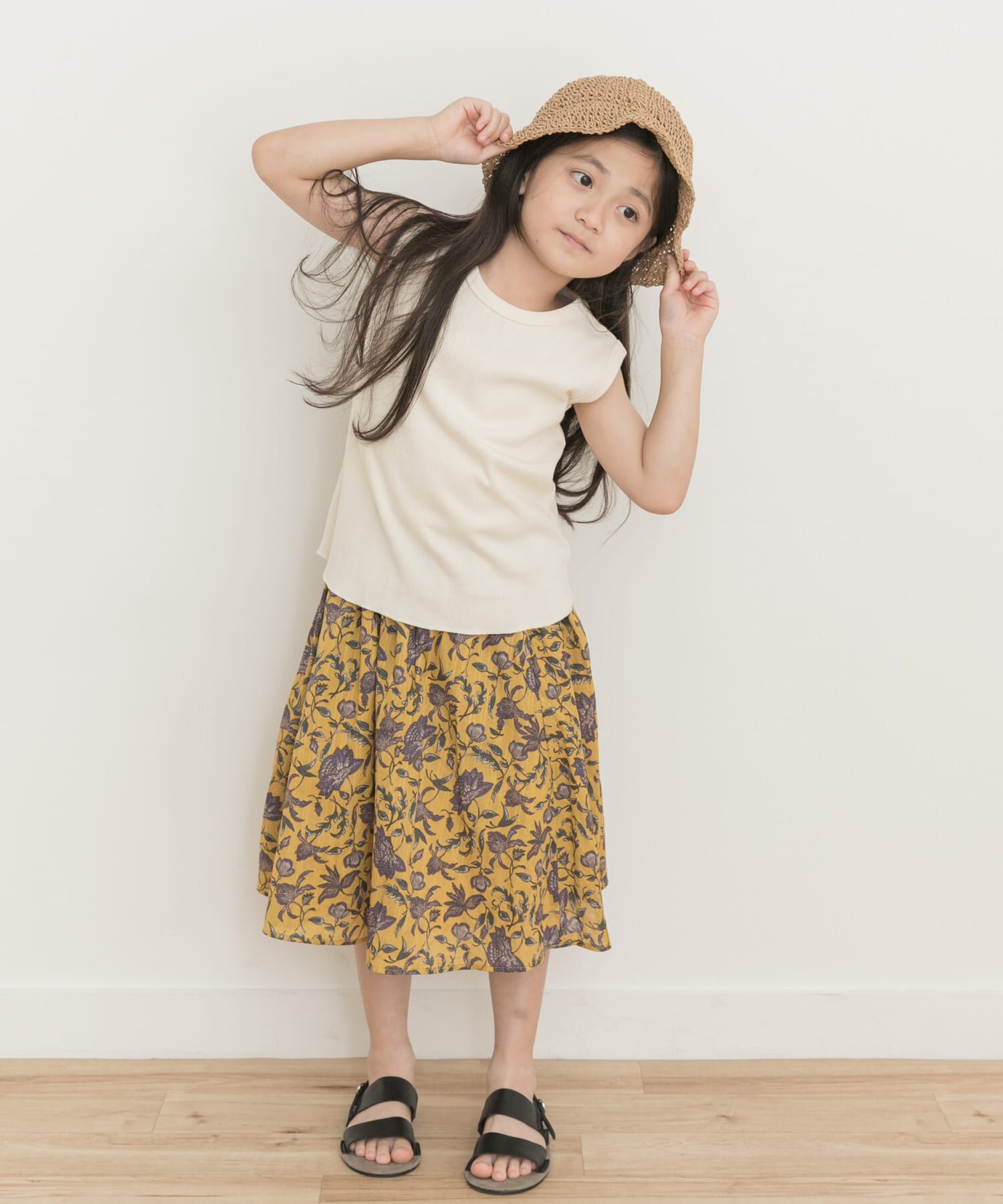 URBAN RESEARCH DOORS「『親子リンク』オリエンタルプリントギャザースカート(KIDS)」|その他|