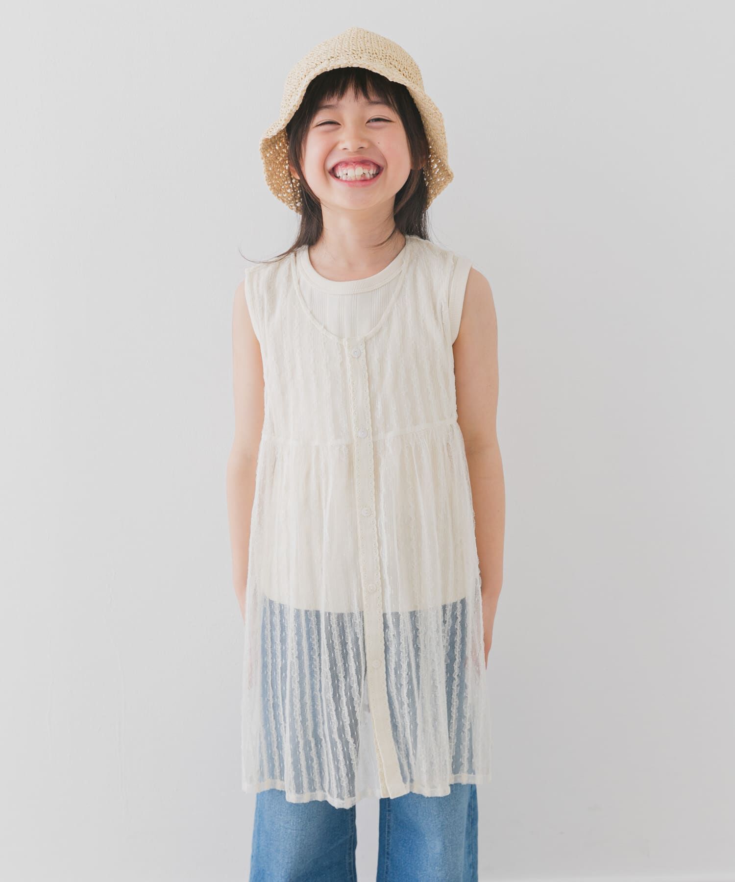 URBAN RESEARCH DOORS「『WEB/一部店舗限定サイズ』ノースリーブランダムリブカットソー(KIDS)」|その他|