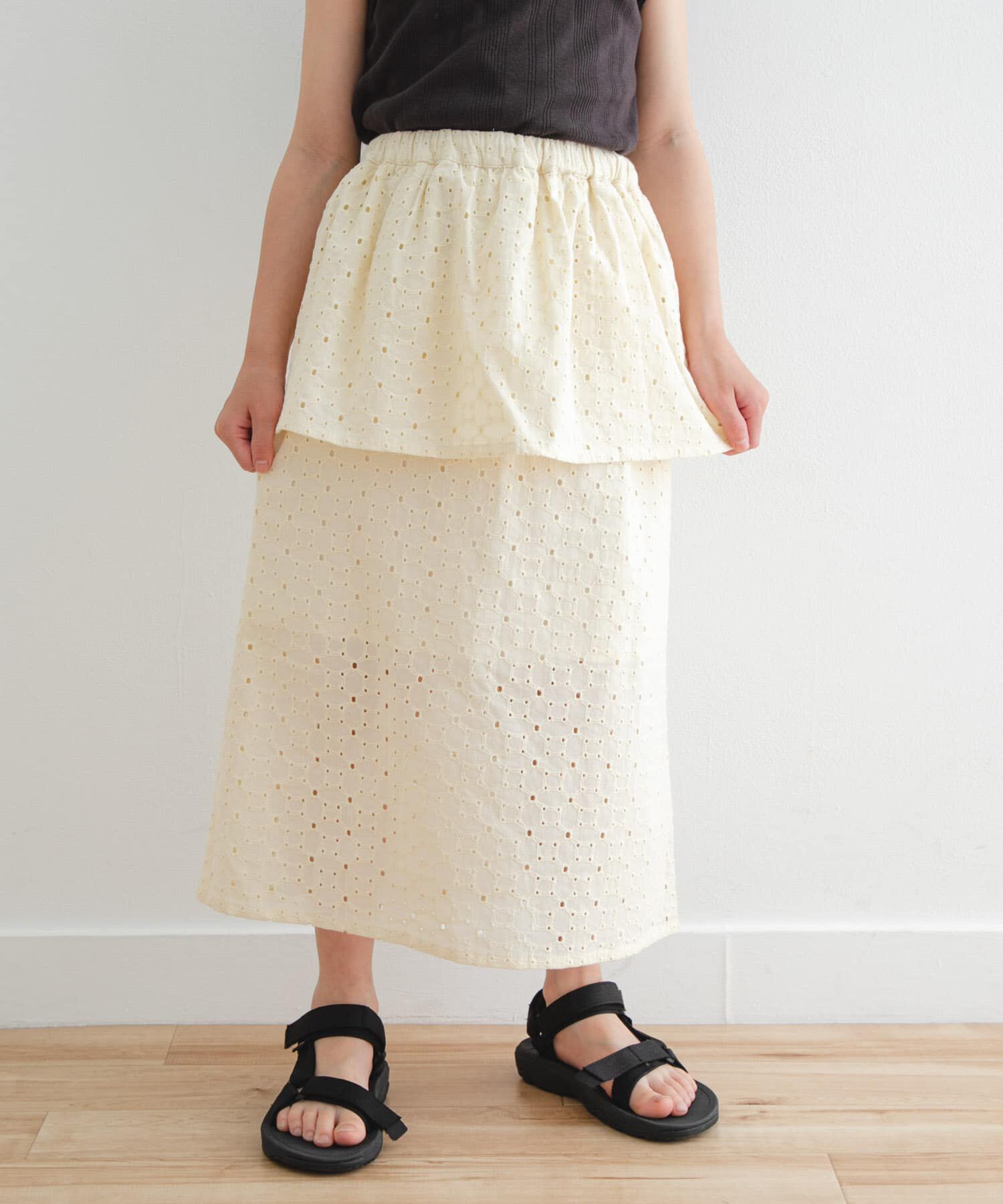 URBAN RESEARCH DOORS「コットンレースティアードスカート(KIDS)」|その他|