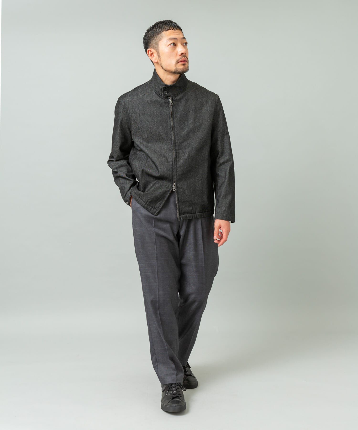 URBAN RESEARCH ROSSO「『WEB限定』デニムスタンドブルゾン」|ブルゾン・スタジャン|