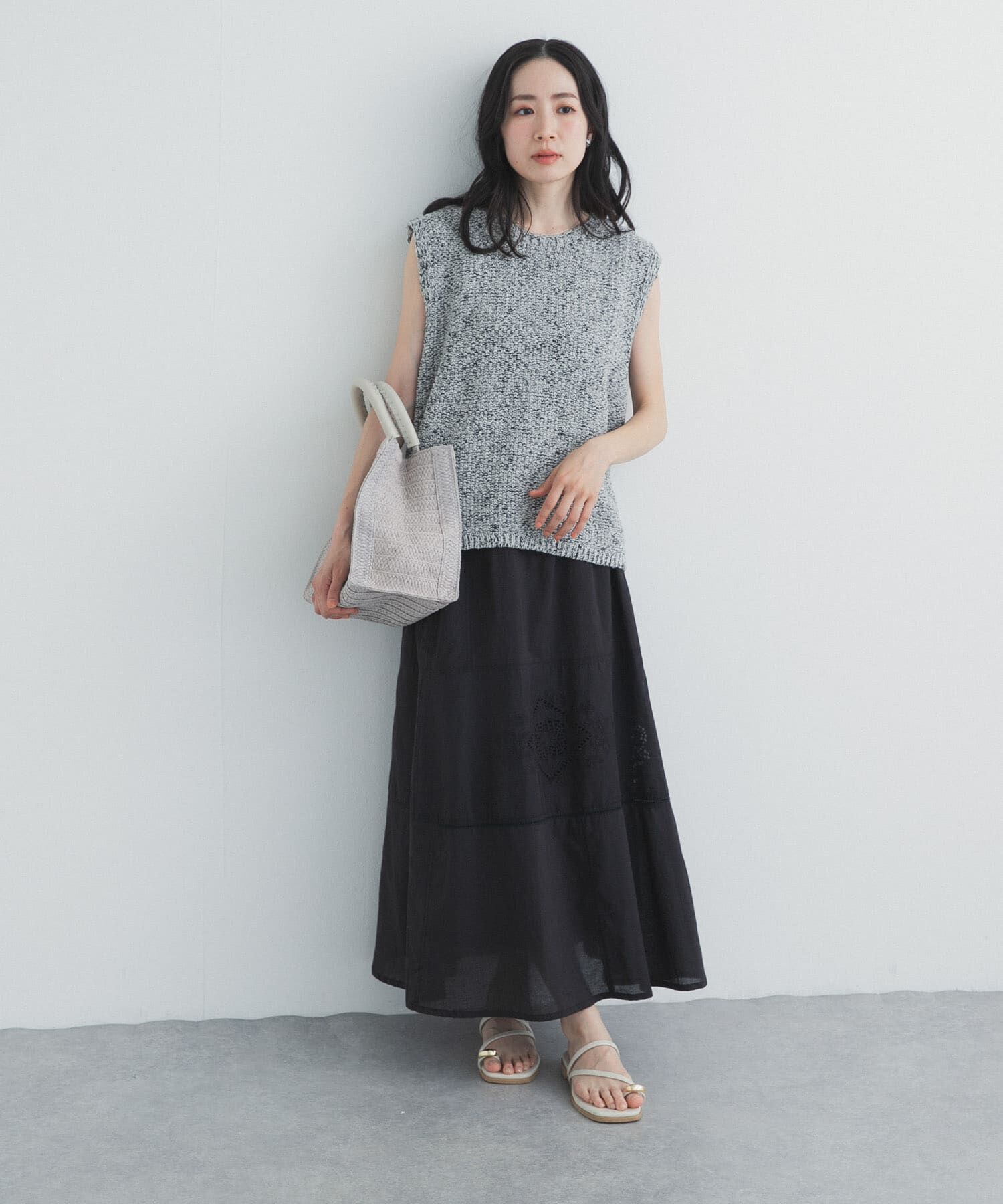 URBAN RESEARCH DOORS「パッチワーク刺繍スカート」|スカート|