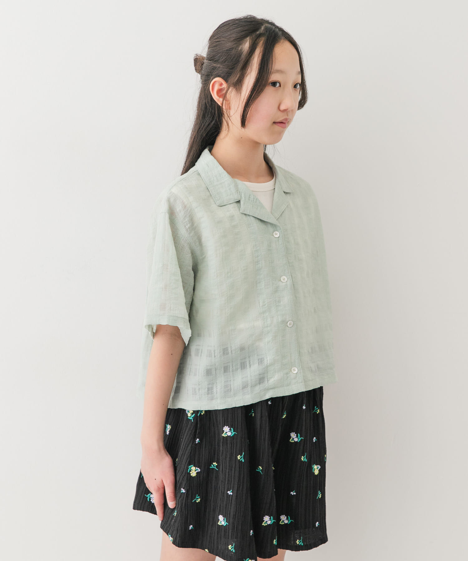 URBAN RESEARCH DOORS「『150サイズ』シアーチェックオープンカラーシャツ(KIDS)」|その他|