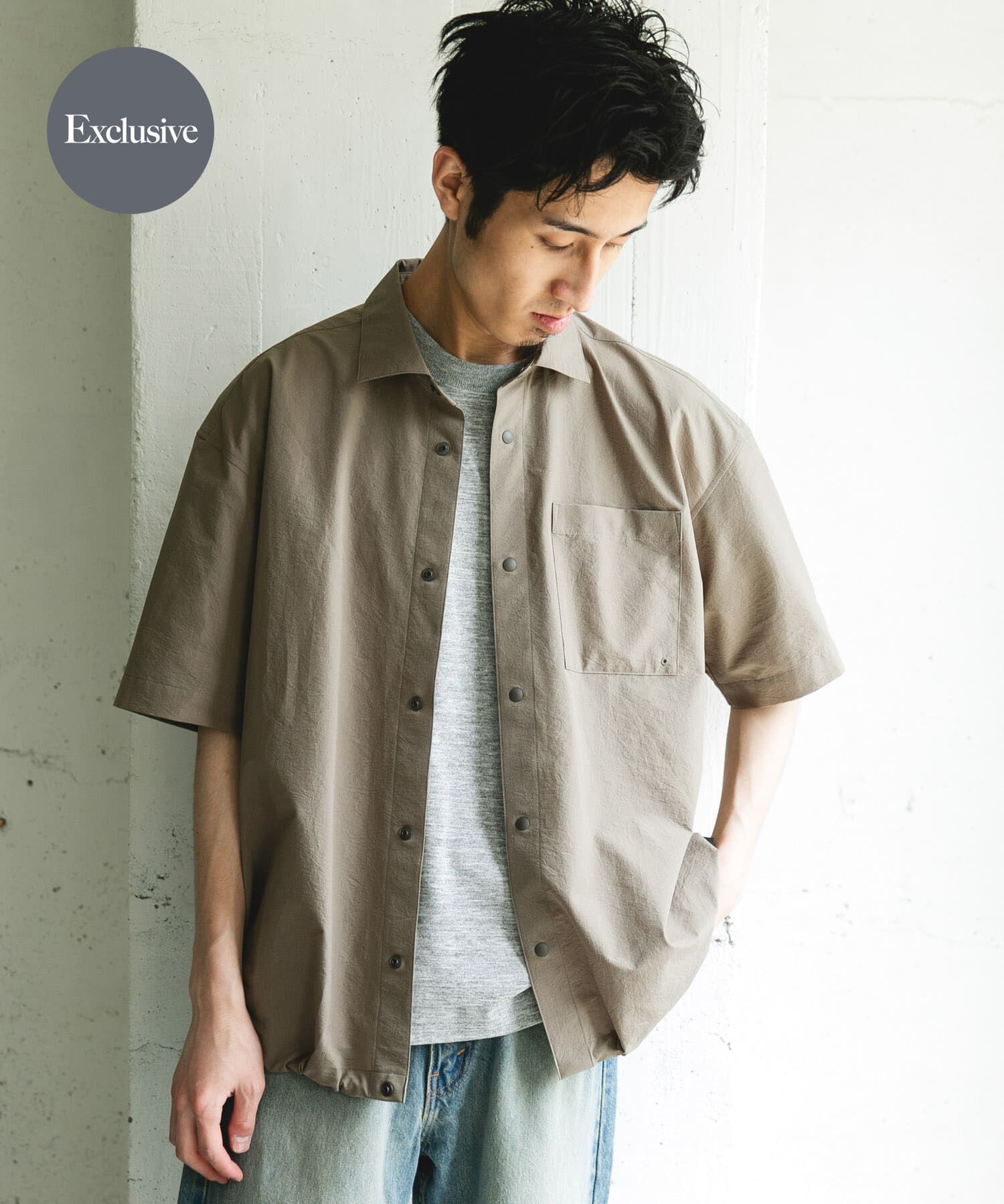 URBAN RESEARCH DOORS「『別注』Marmot&times;DOORS　DOT AIR SHORT-SLEEVE SHIRTS」|シャツ・ブラウス|カーキ