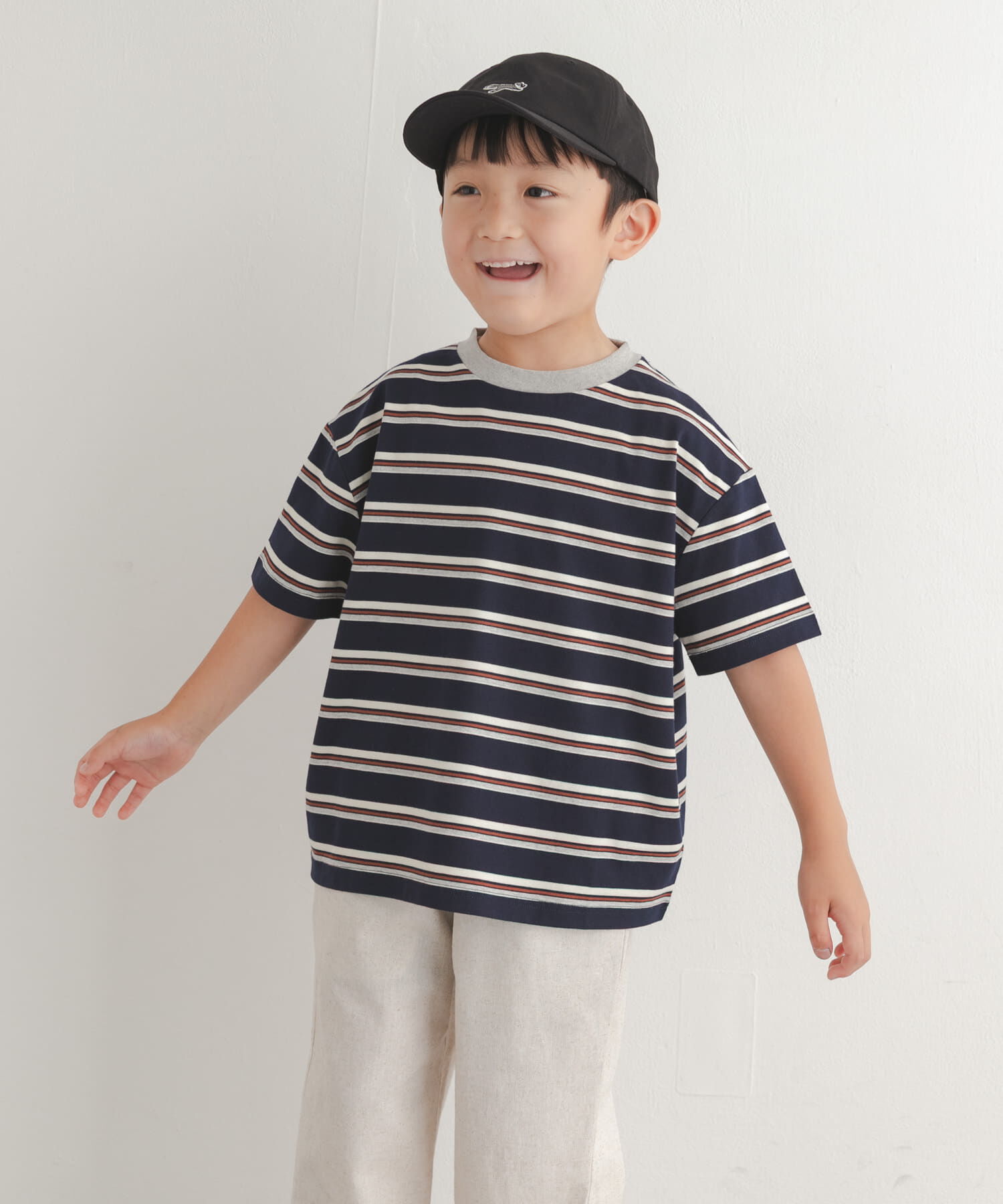 URBAN RESEARCH DOORS「『150サイズあり』ランダムボーダーワイドTシャツ(KIDS)」|その他|