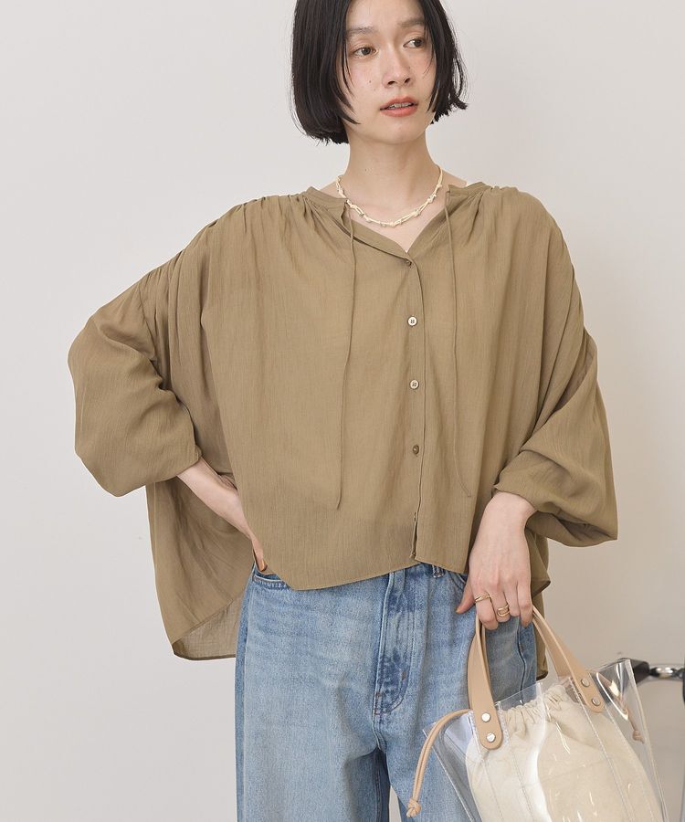 AMERICAN HOLIC「スキッパーギャザーブラウス」|シャツ・ブラウス|