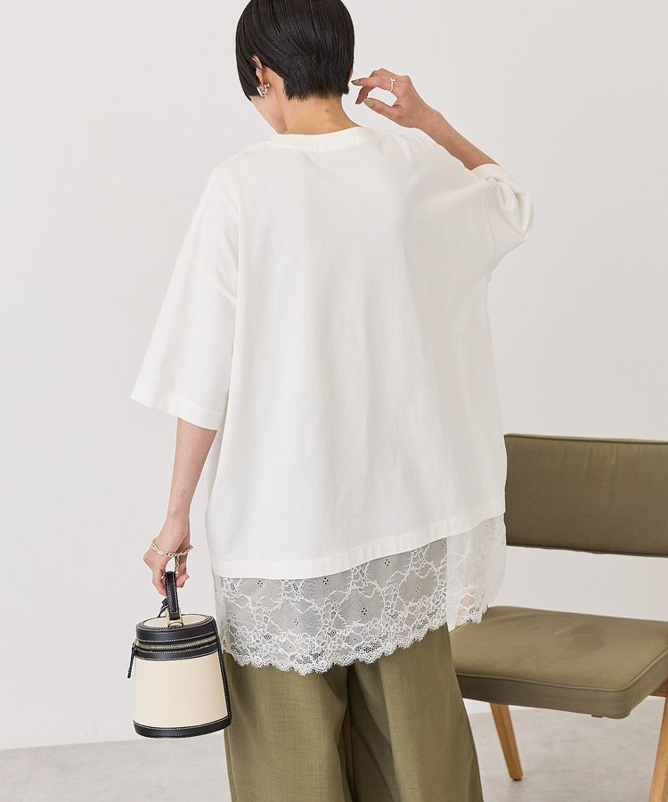 AMERICAN HOLIC「カレッジロゴレースドッキングTシャツ」|Tシャツ・カットソー|