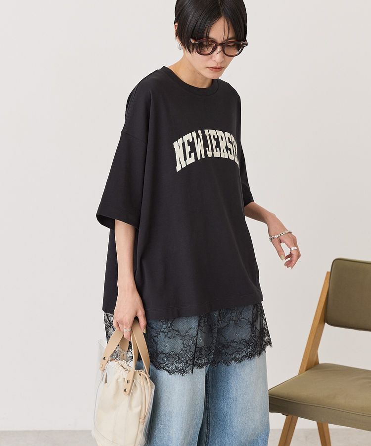 AMERICAN HOLIC「カレッジロゴレースドッキングTシャツ」|Tシャツ・カットソー|