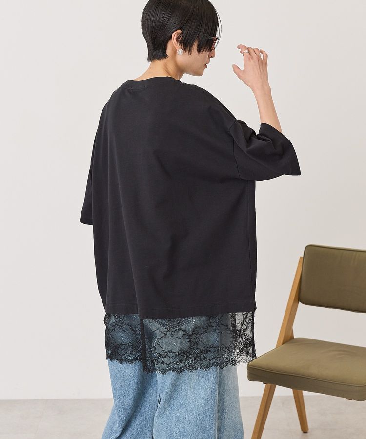 AMERICAN HOLIC「カレッジロゴレースドッキングTシャツ」|Tシャツ・カットソー|