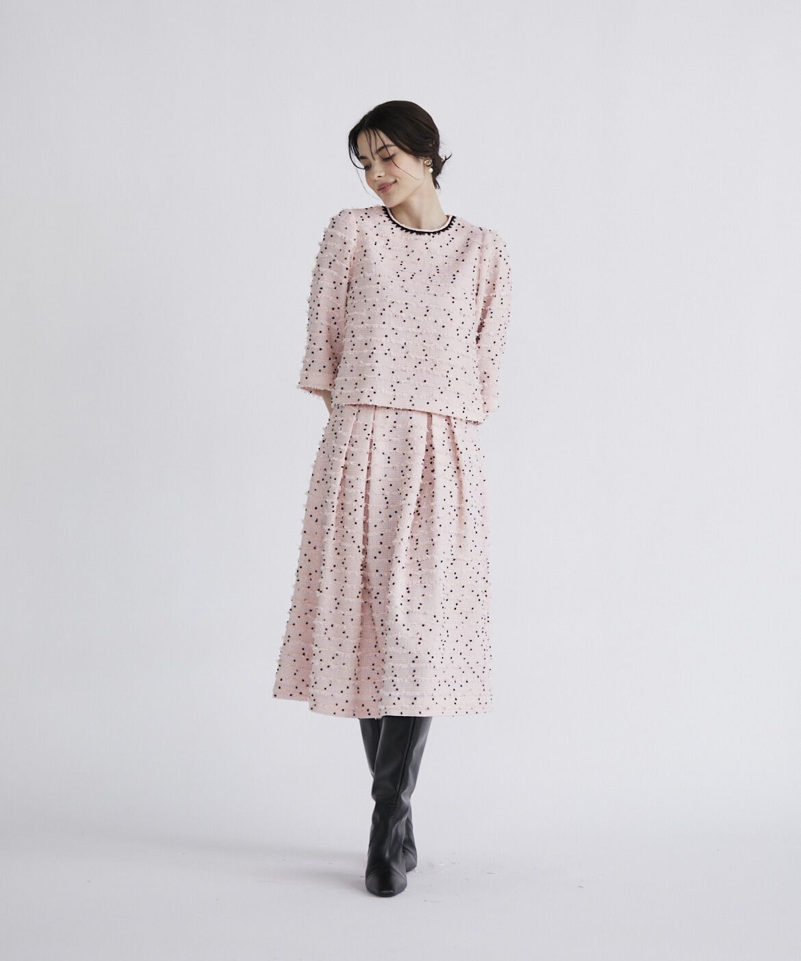 Maglie le cassetto「《M Maglie le cassetto》ツイードスカート《Linton Tweeds》」|フレア|