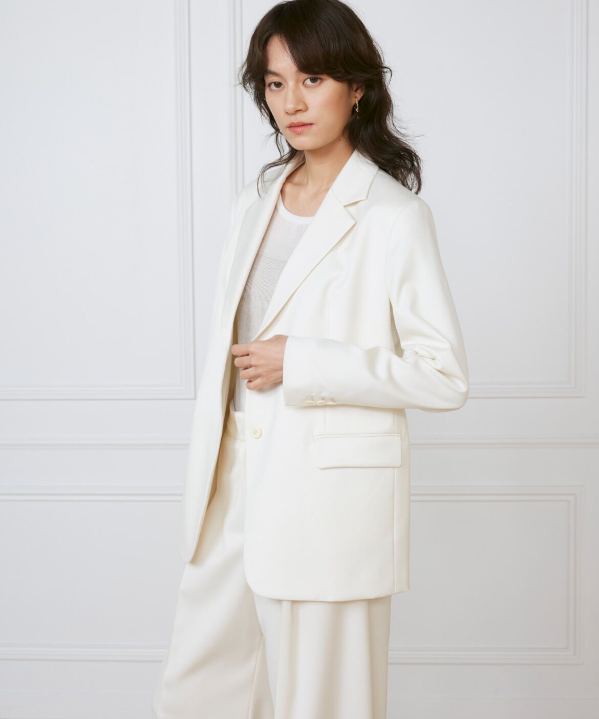 INED「《大きいサイズ》2wayデザインジャケット《la veille by SUPERIOR CLOSET》」|テーラードジャケット|