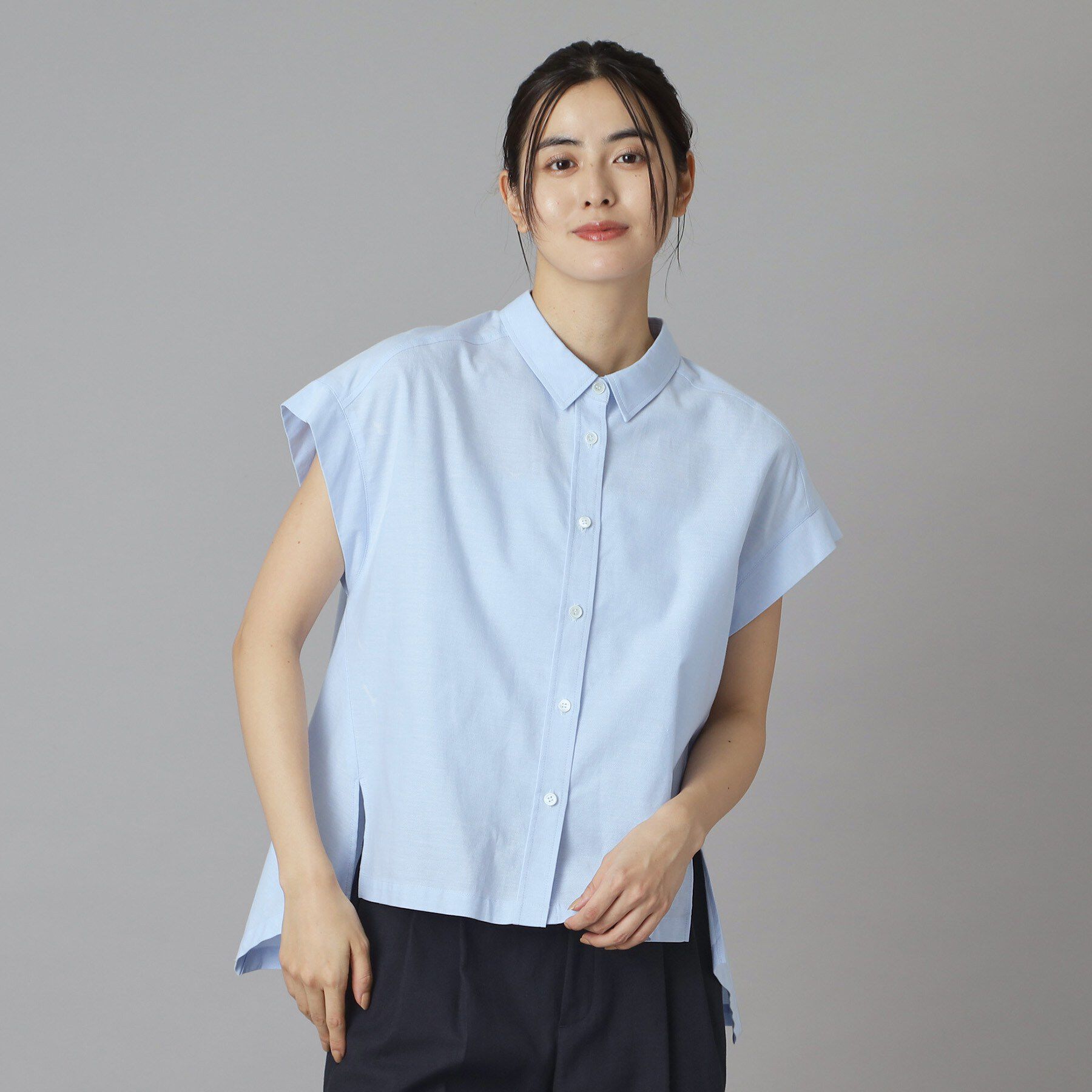 DRESSTERIOR「【毎年人気/ウォッシャブル】バックフレアオックスシャツ」|シャツ・ブラウス|