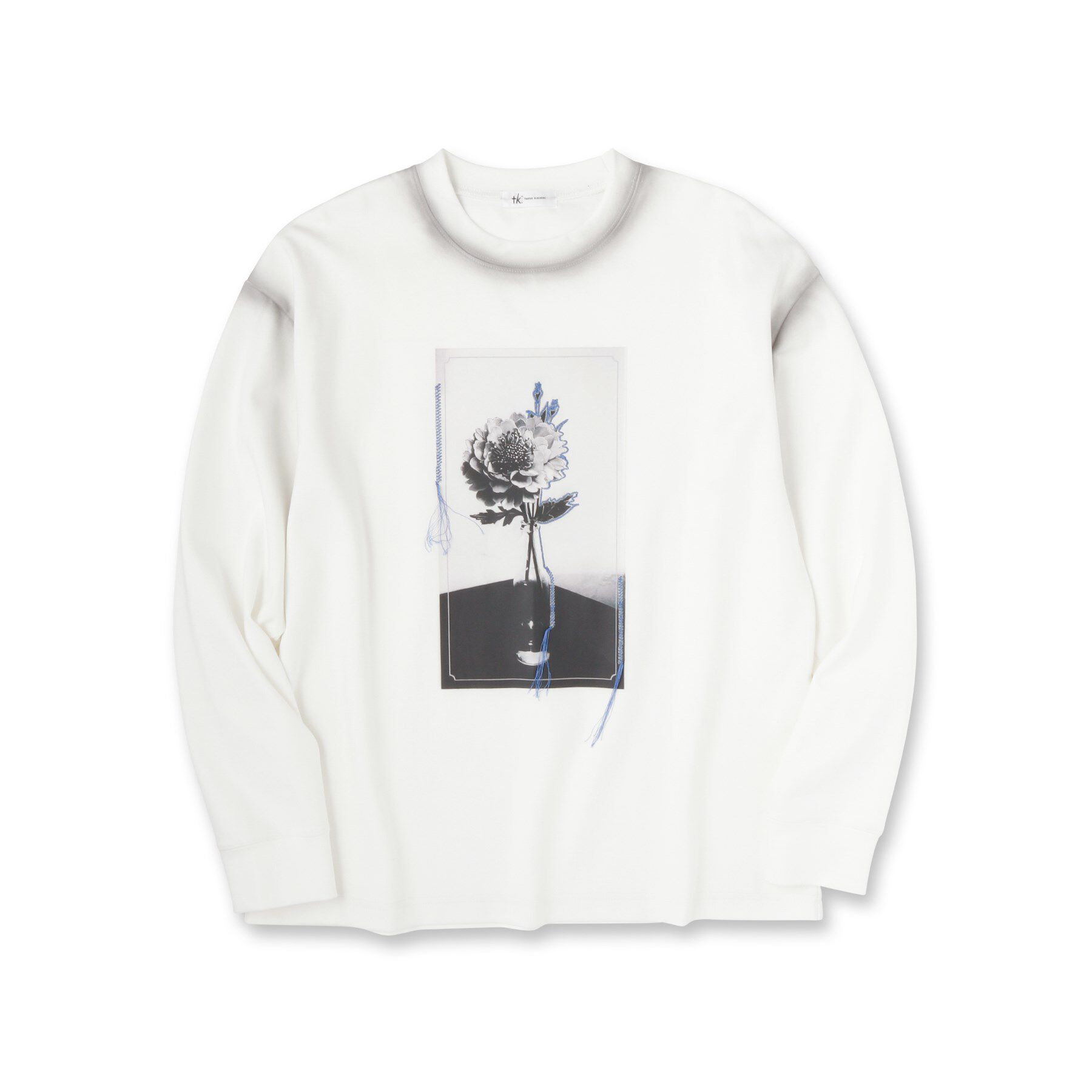 tk.TAKEO KIKUCHI「フラワーフォトエンブロヘビーウェイトスムースTシャツ」|Tシャツ・カットソー|
