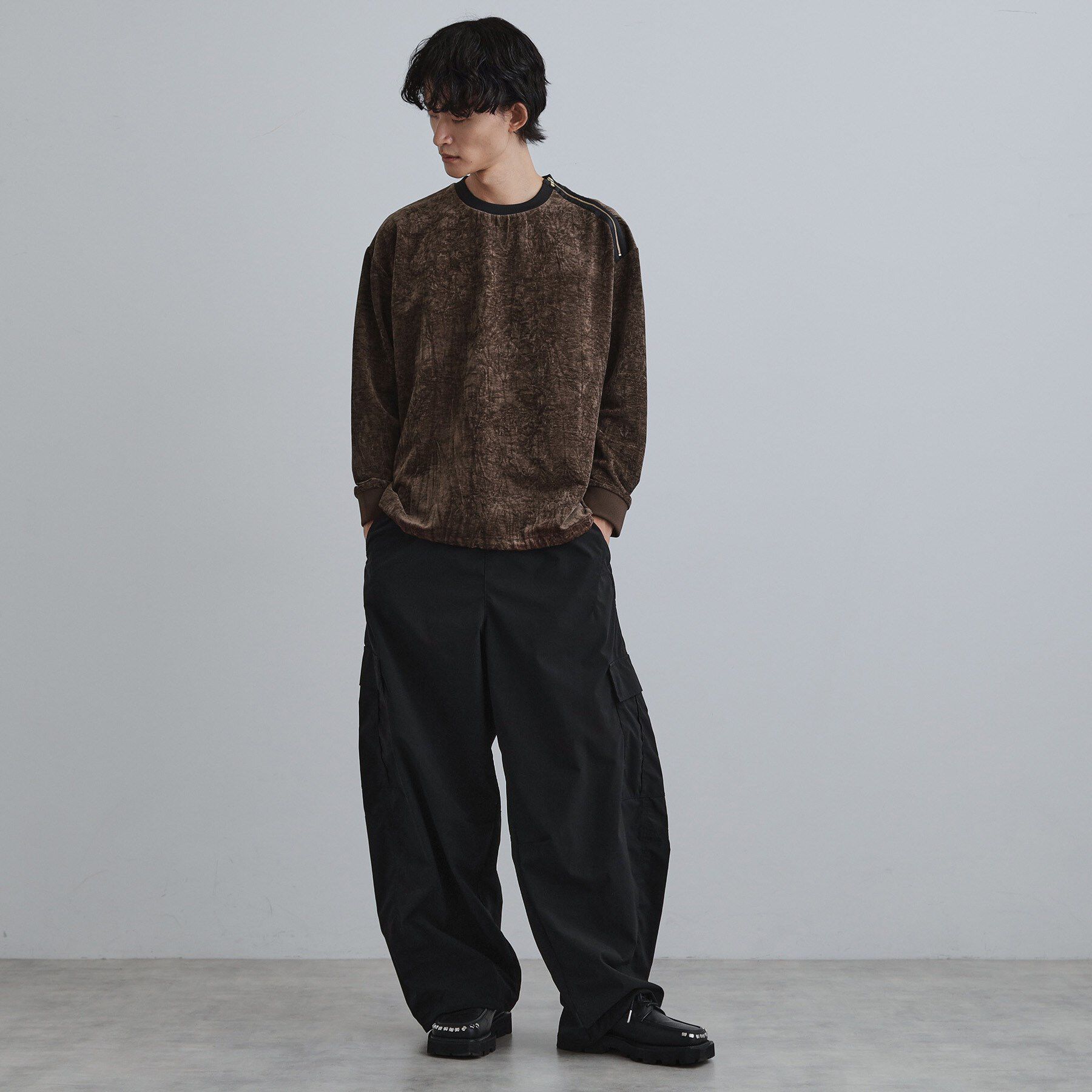 tk.TAKEO KIKUCHI「クラッシュベロアカットソー」|Tシャツ・カットソー|
