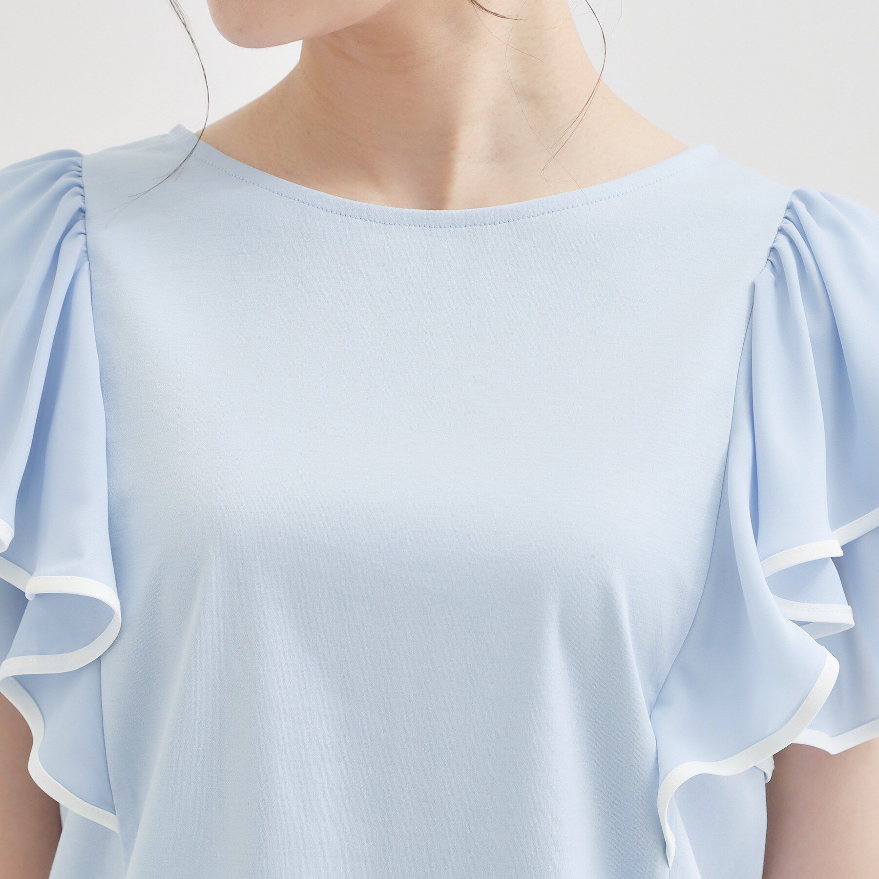 Couture broach「60シルラッフルフレアスリーブ」|Tシャツ・カットソー|