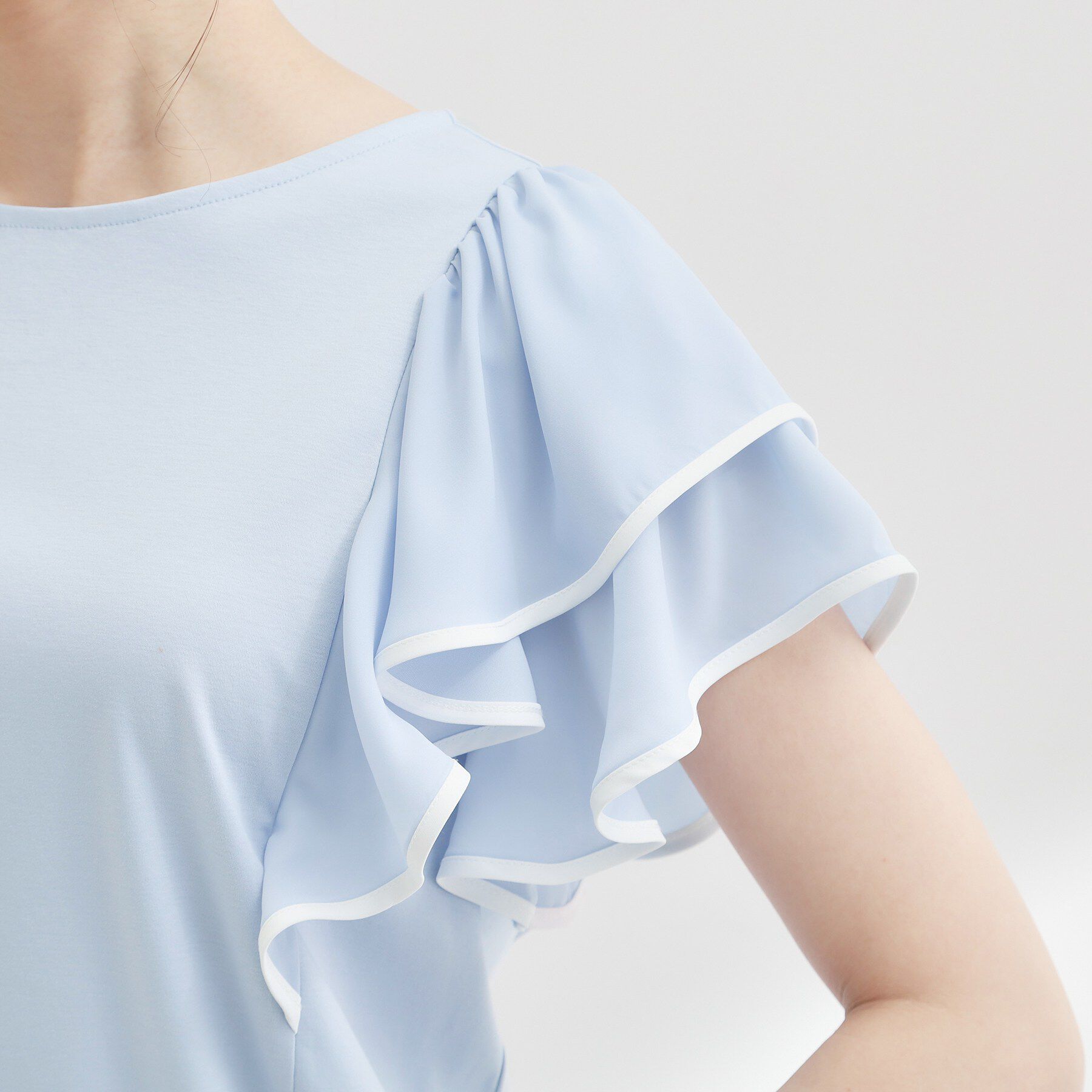 Couture broach「60シルラッフルフレアスリーブ」|Tシャツ・カットソー|