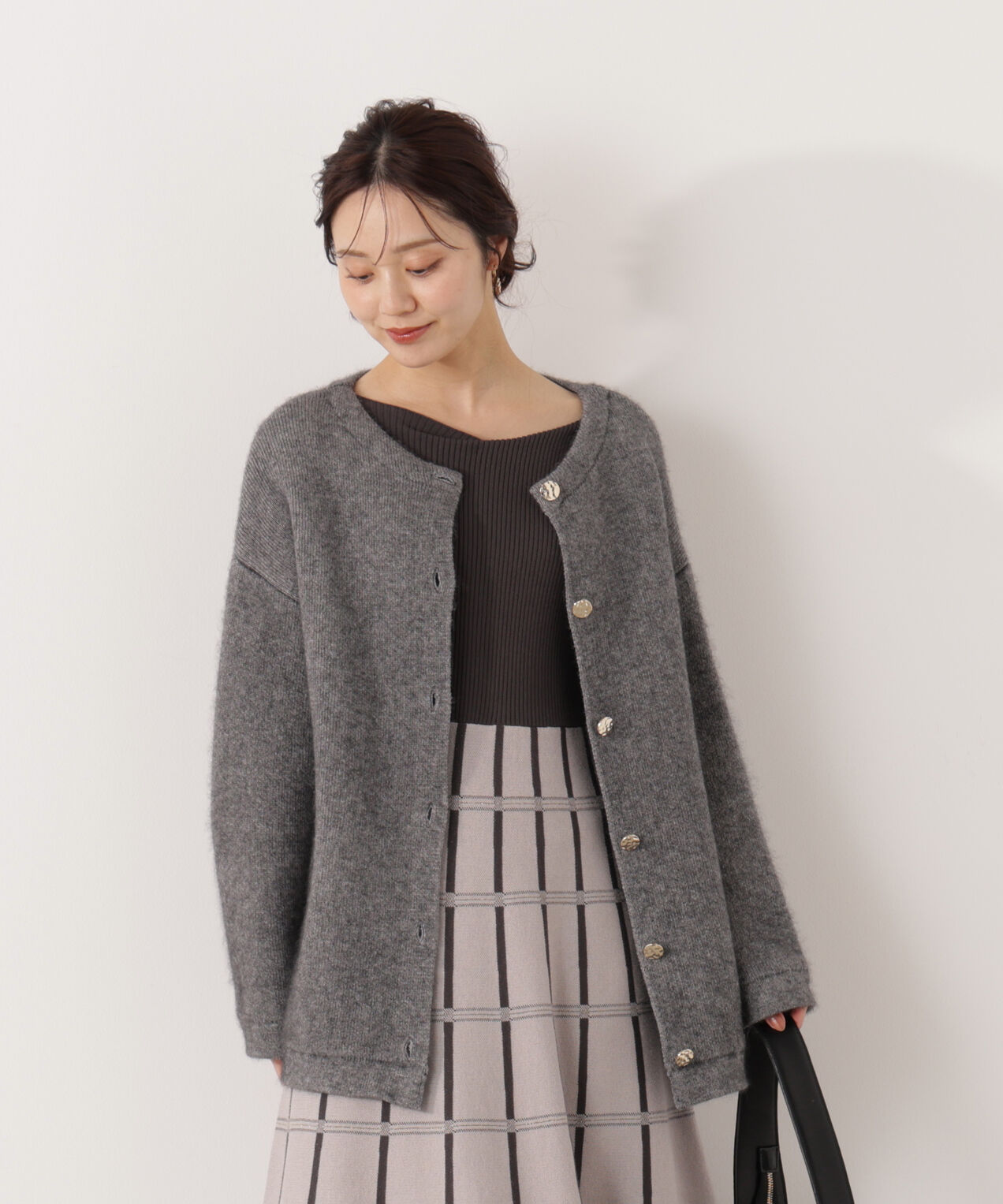 PROPORTION BODY DRESSING「FOX混ダブルフェイスニットカーディガン 25AW」|カーディガン|