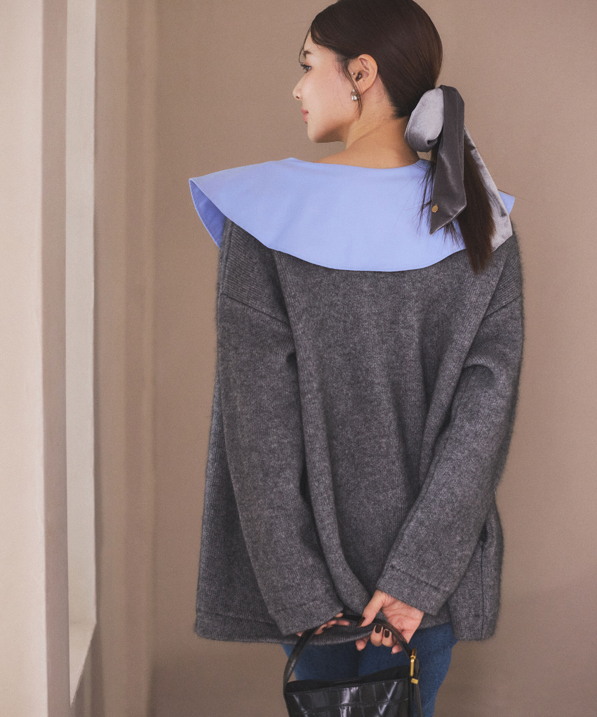 PROPORTION BODY DRESSING「FOX混ダブルフェイスニットカーディガン 25AW」|カーディガン|