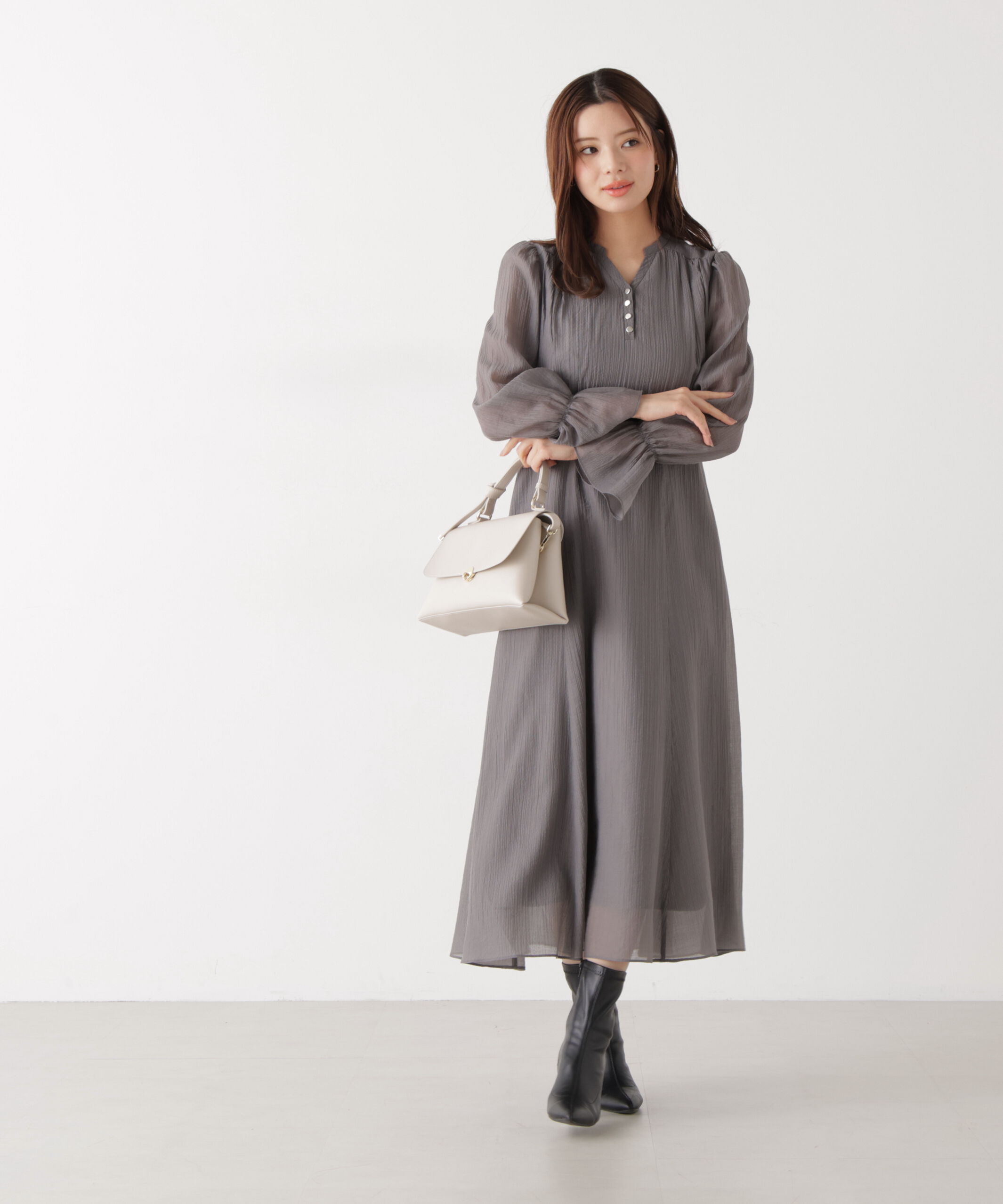 PROPORTION BODY DRESSING「バックレースアップレディワンピース　26SS」|ワンピース|
