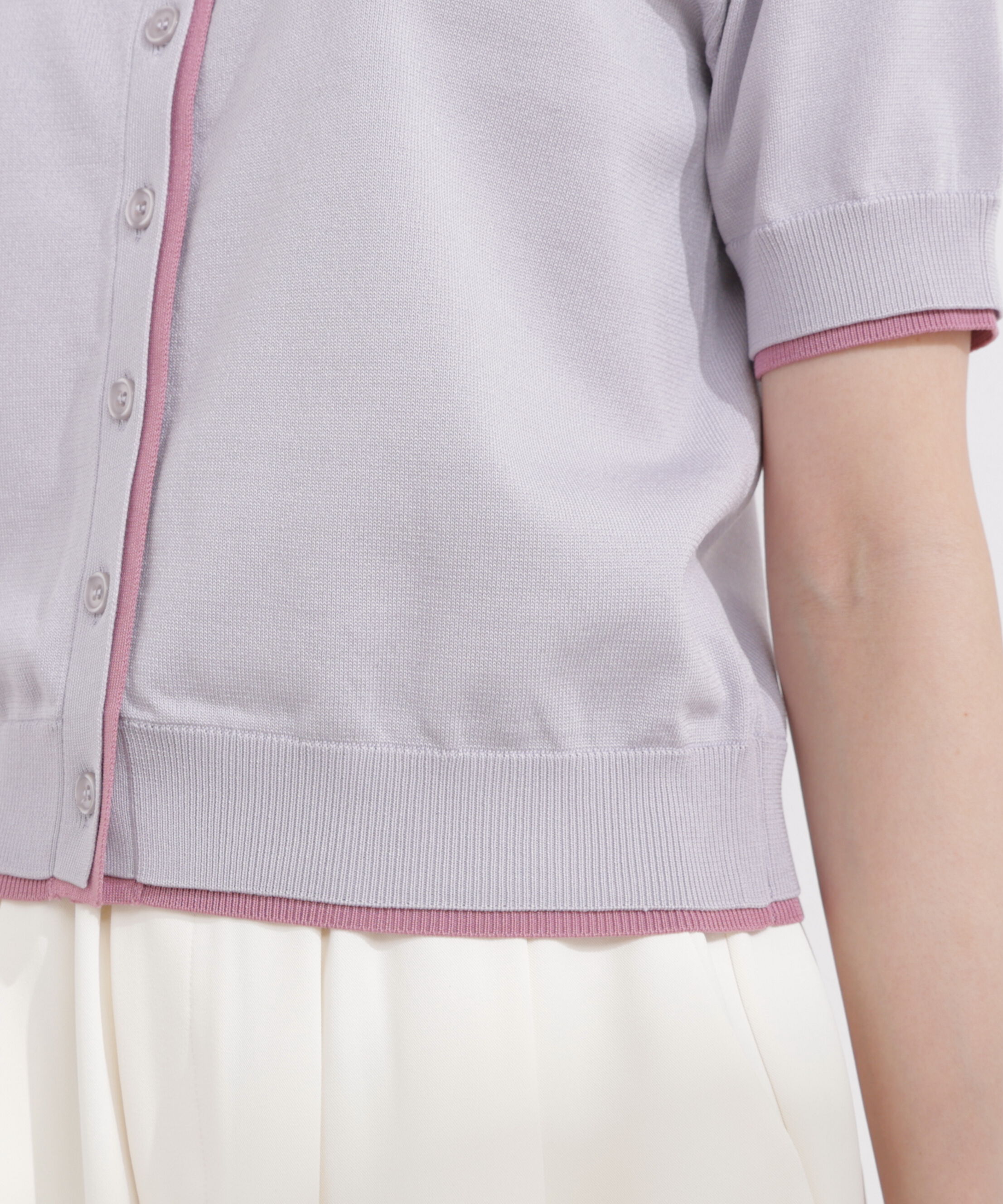 PROPORTION BODY DRESSING「〈a/mie〉配色カーディガン 26SS」|ニット・セーター|