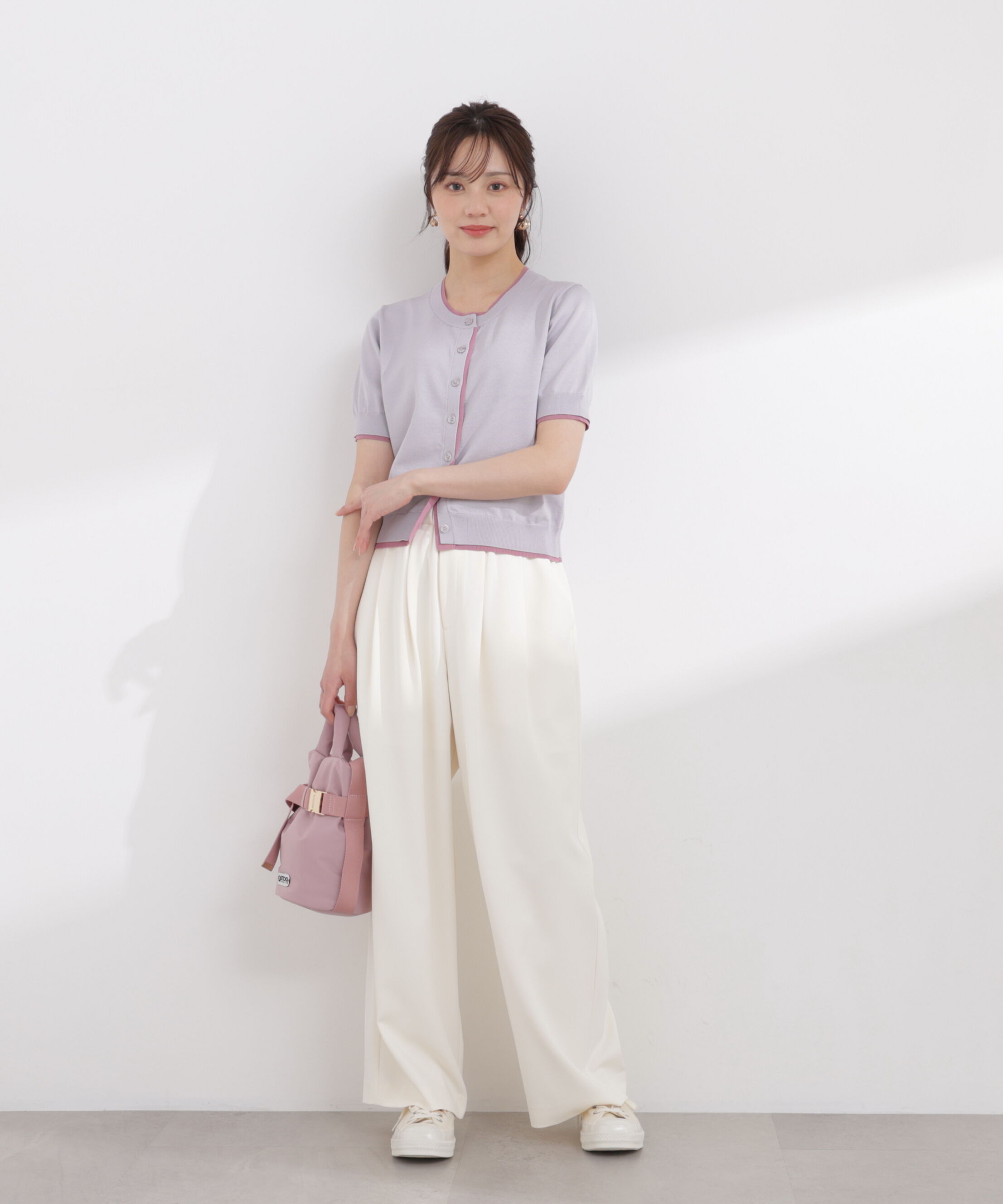 PROPORTION BODY DRESSING「〈a/mie〉配色カーディガン 26SS」|ニット・セーター|