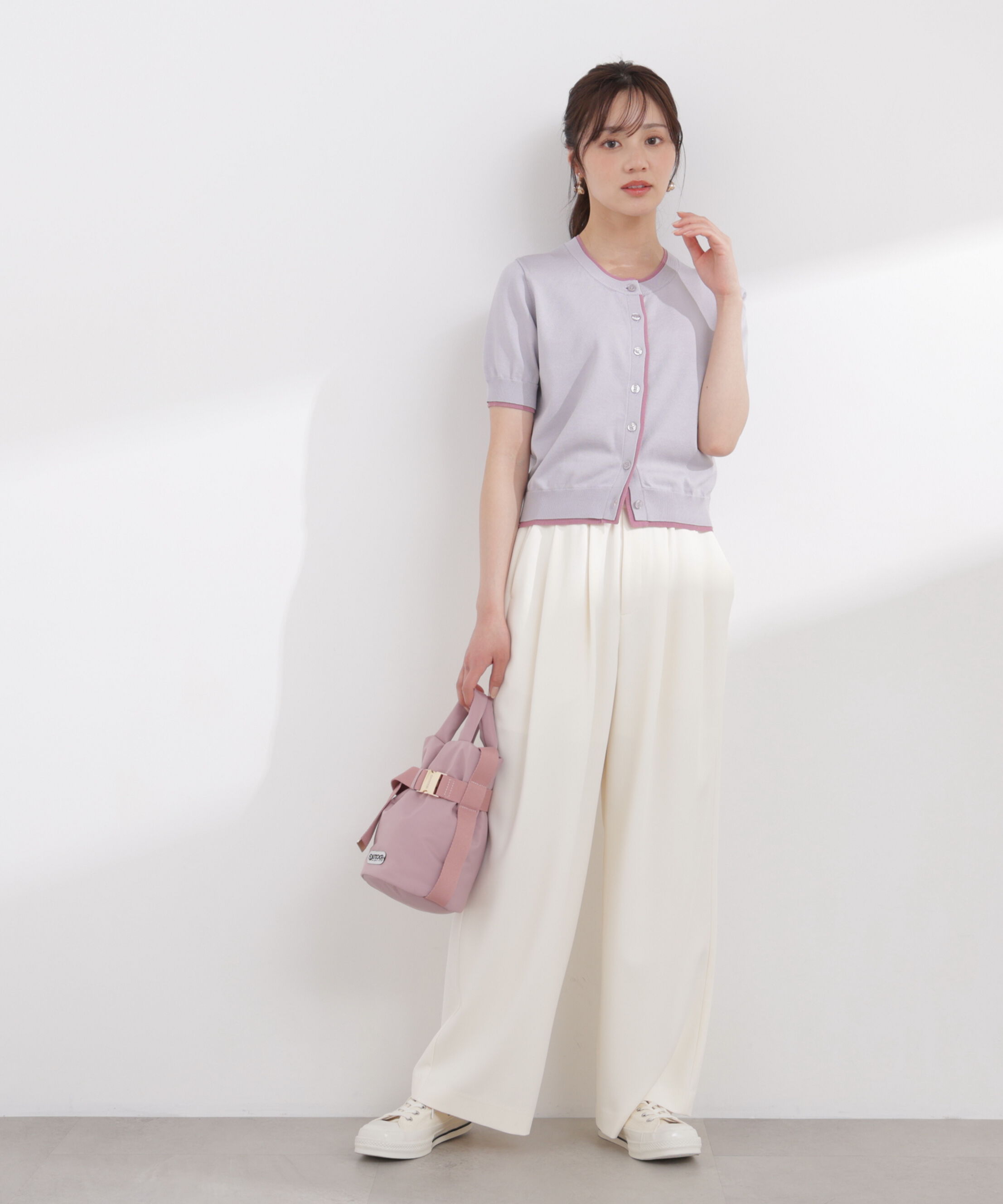 PROPORTION BODY DRESSING「〈a/mie〉配色カーディガン 26SS」|ニット・セーター|