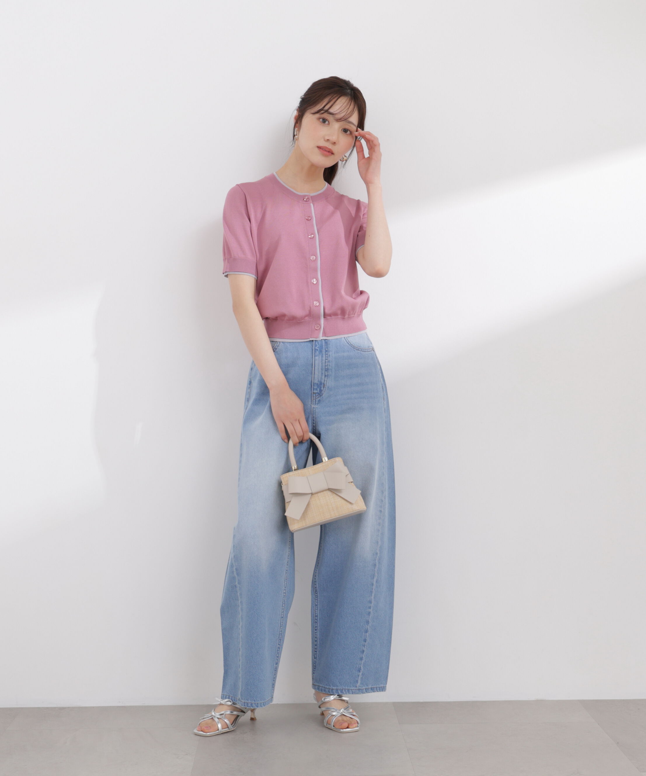 PROPORTION BODY DRESSING「〈a/mie〉配色カーディガン 26SS」|ニット・セーター|