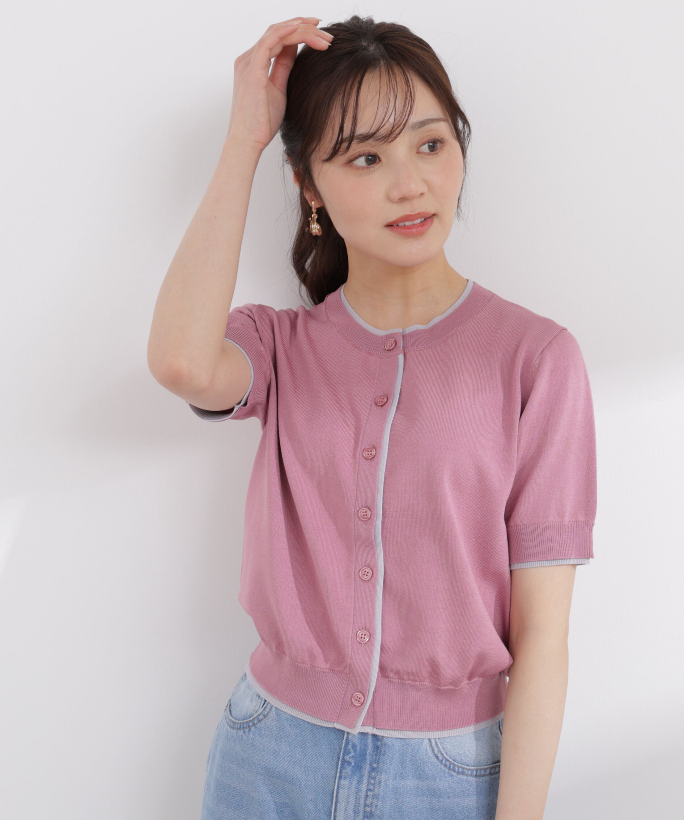 PROPORTION BODY DRESSING「〈a/mie〉配色カーディガン 26SS」|ニット・セーター|