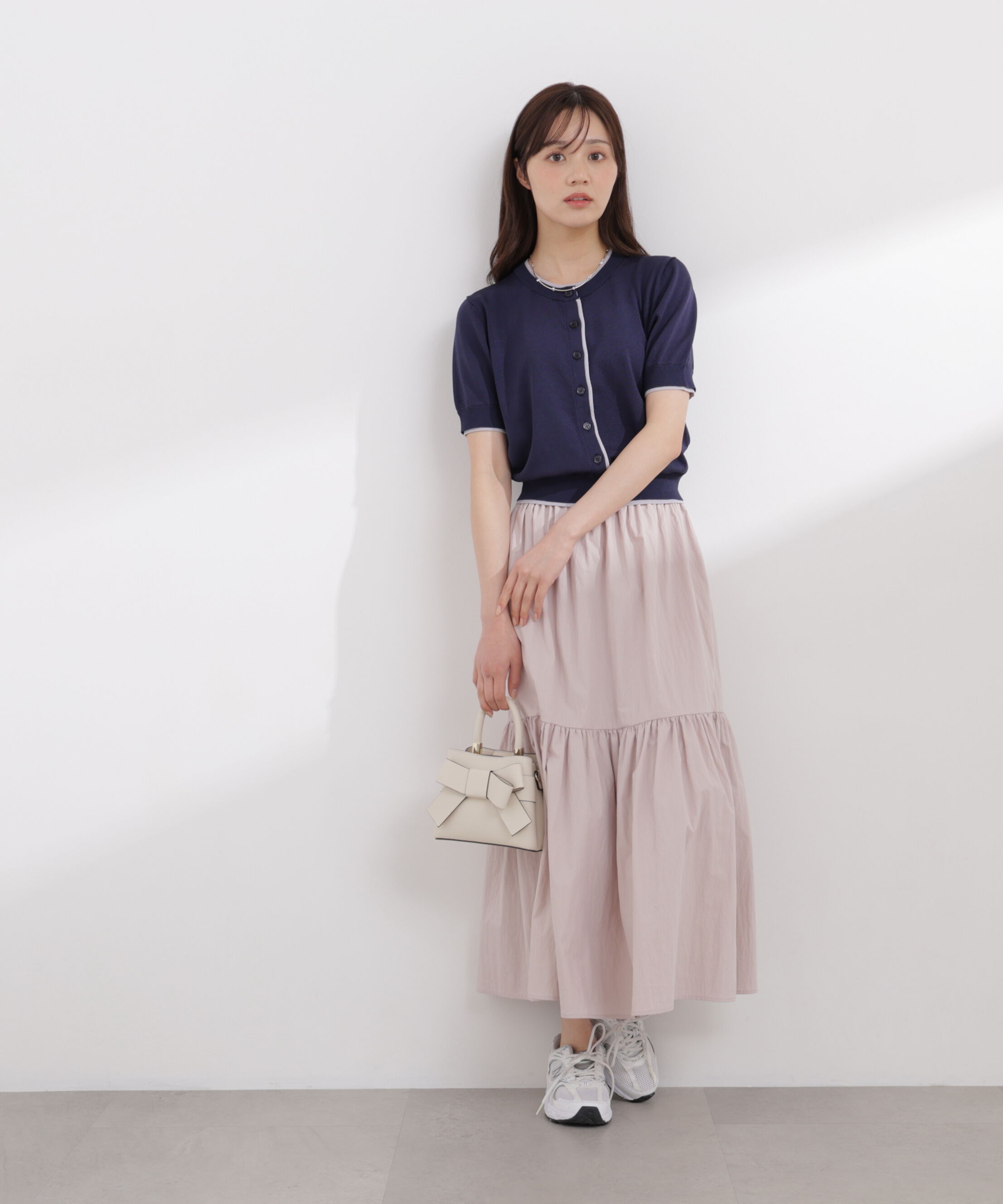 PROPORTION BODY DRESSING「〈a/mie〉配色カーディガン 26SS」|ニット・セーター|