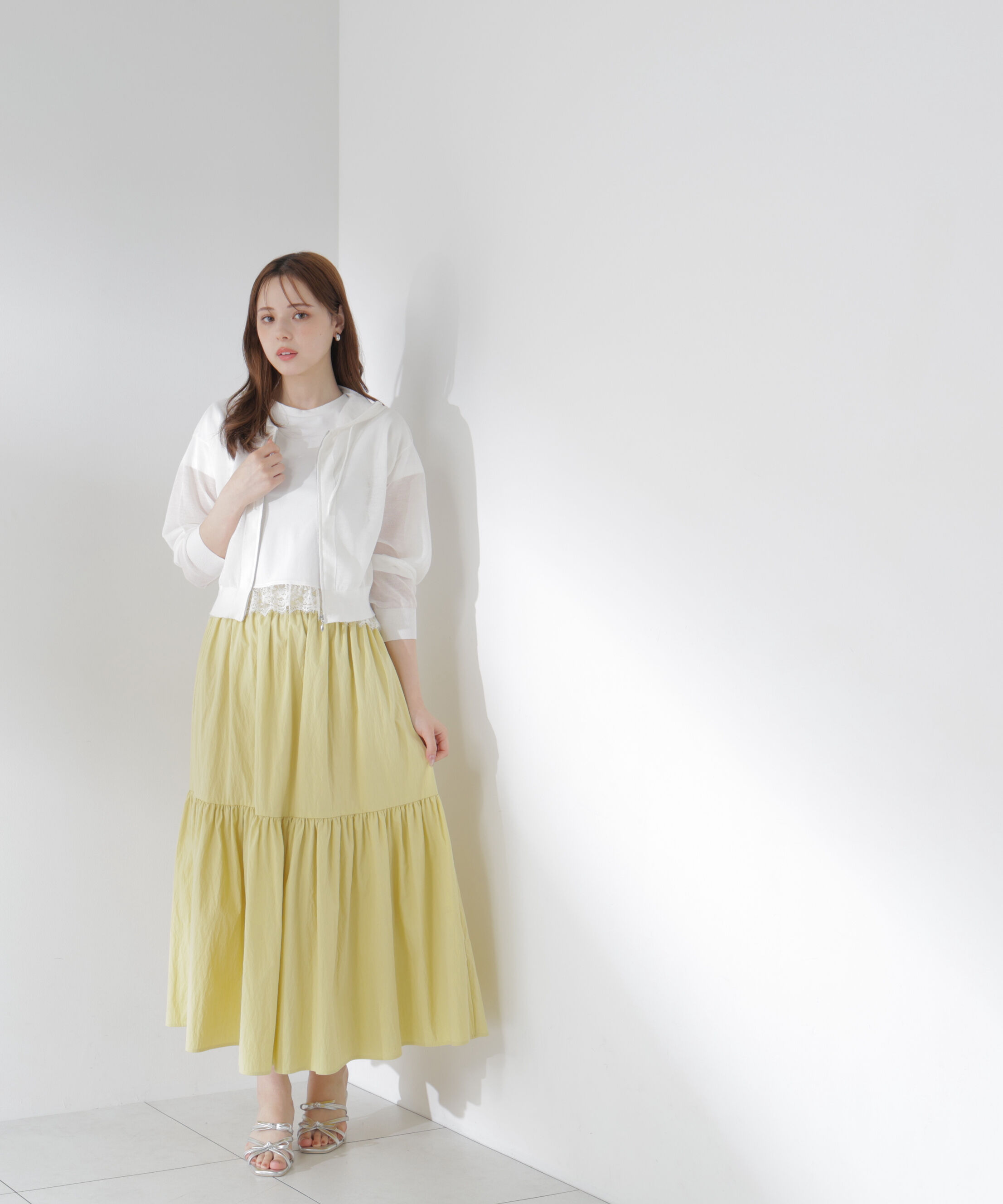 PROPORTION BODY DRESSING「＜青島心さん着用＞〈a/mie〉シアーニットパーカー」|ニット・セーター|