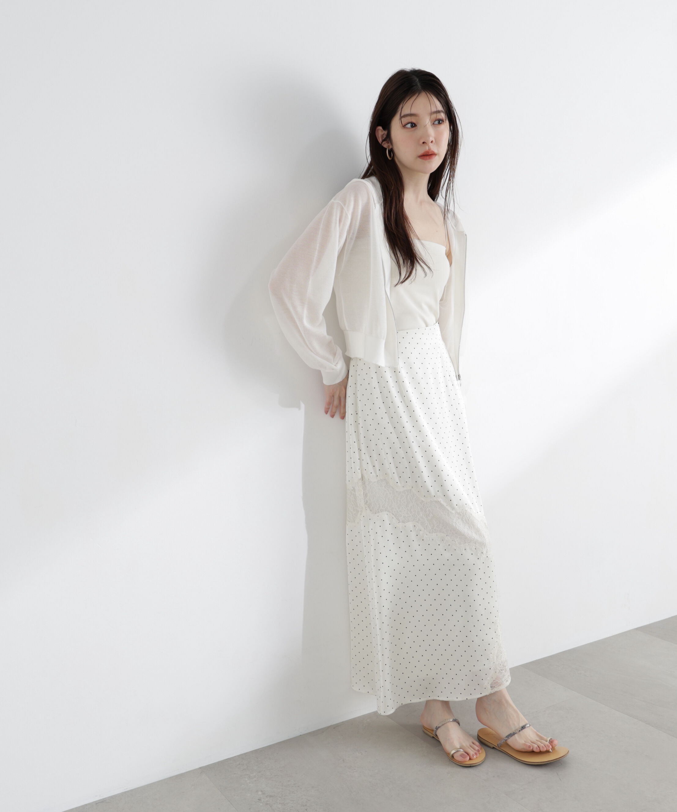 PROPORTION BODY DRESSING「＜青島心さん着用＞〈a/mie〉シアーニットパーカー」|ニット・セーター|