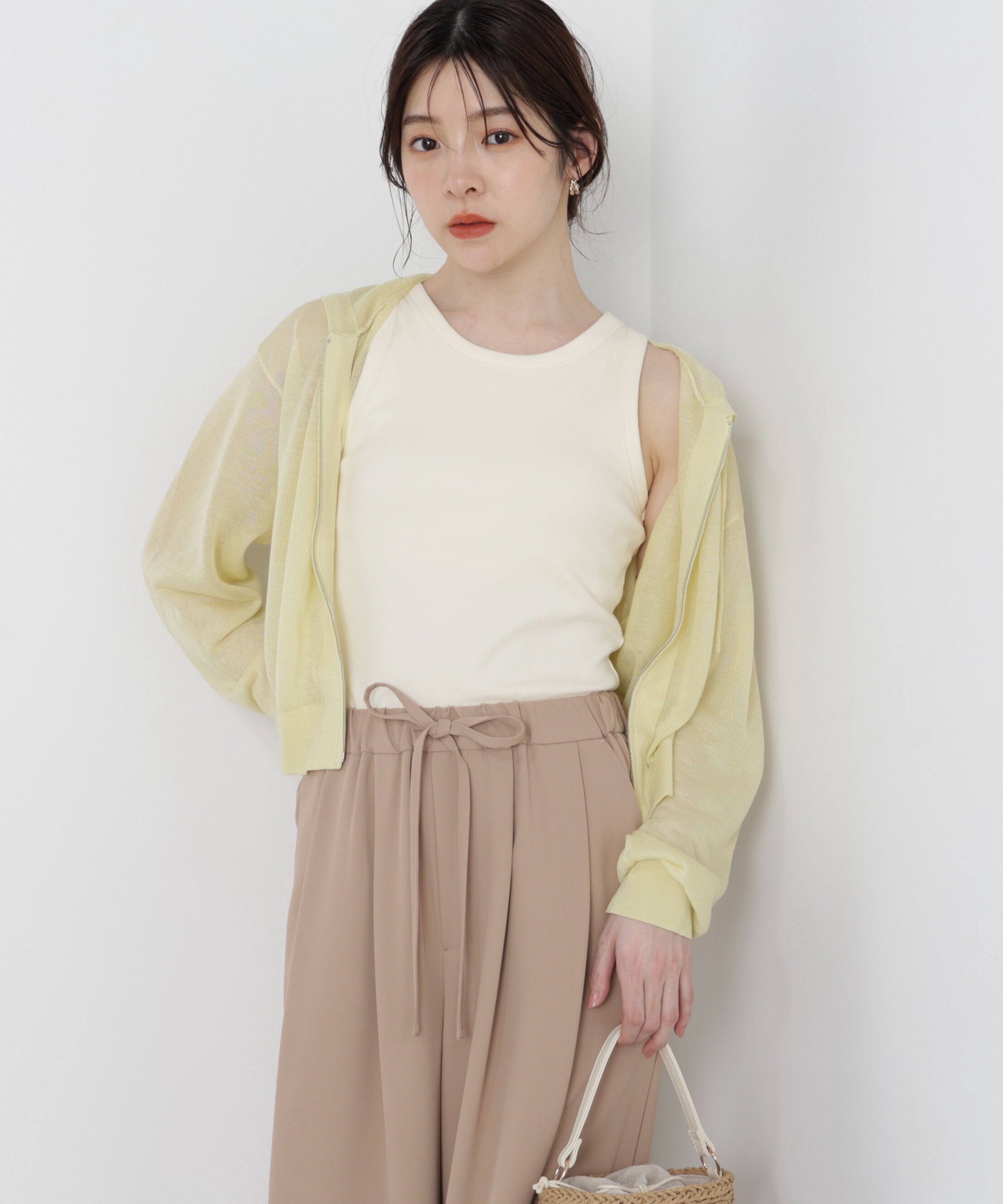 PROPORTION BODY DRESSING「＜青島心さん着用＞〈a/mie〉シアーニットパーカー」|ニット・セーター|