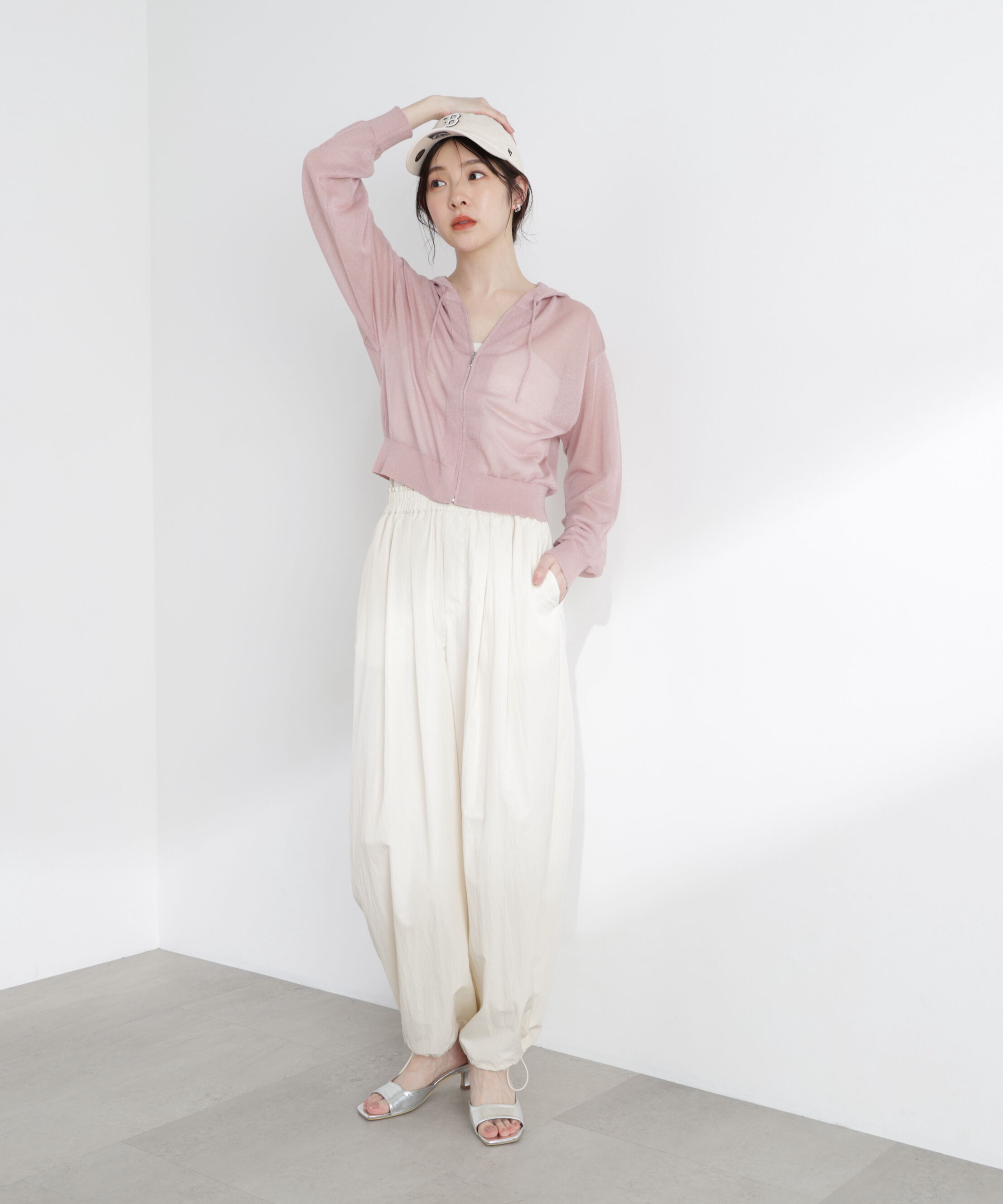 PROPORTION BODY DRESSING「＜青島心さん着用＞〈a/mie〉シアーニットパーカー」|ニット・セーター|