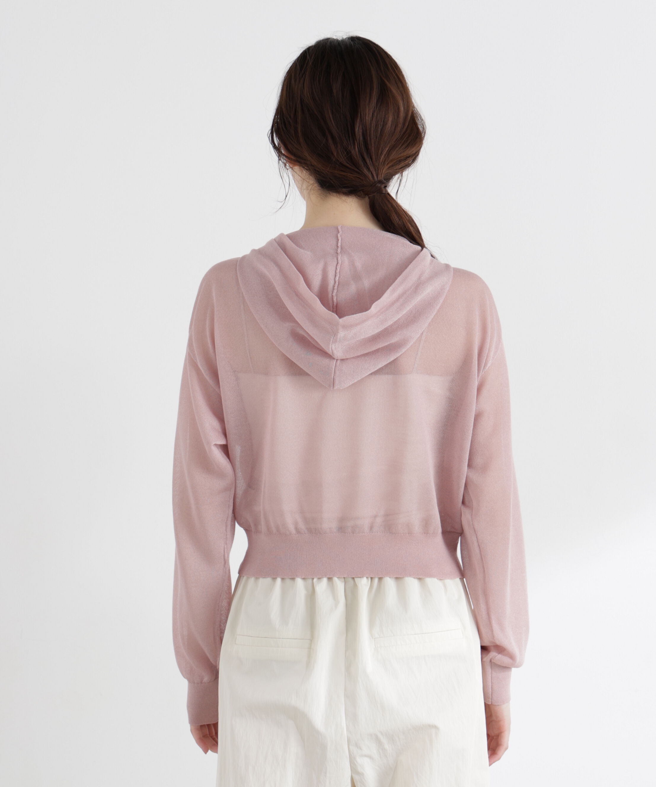 PROPORTION BODY DRESSING「＜青島心さん着用＞〈a/mie〉シアーニットパーカー」|ニット・セーター|