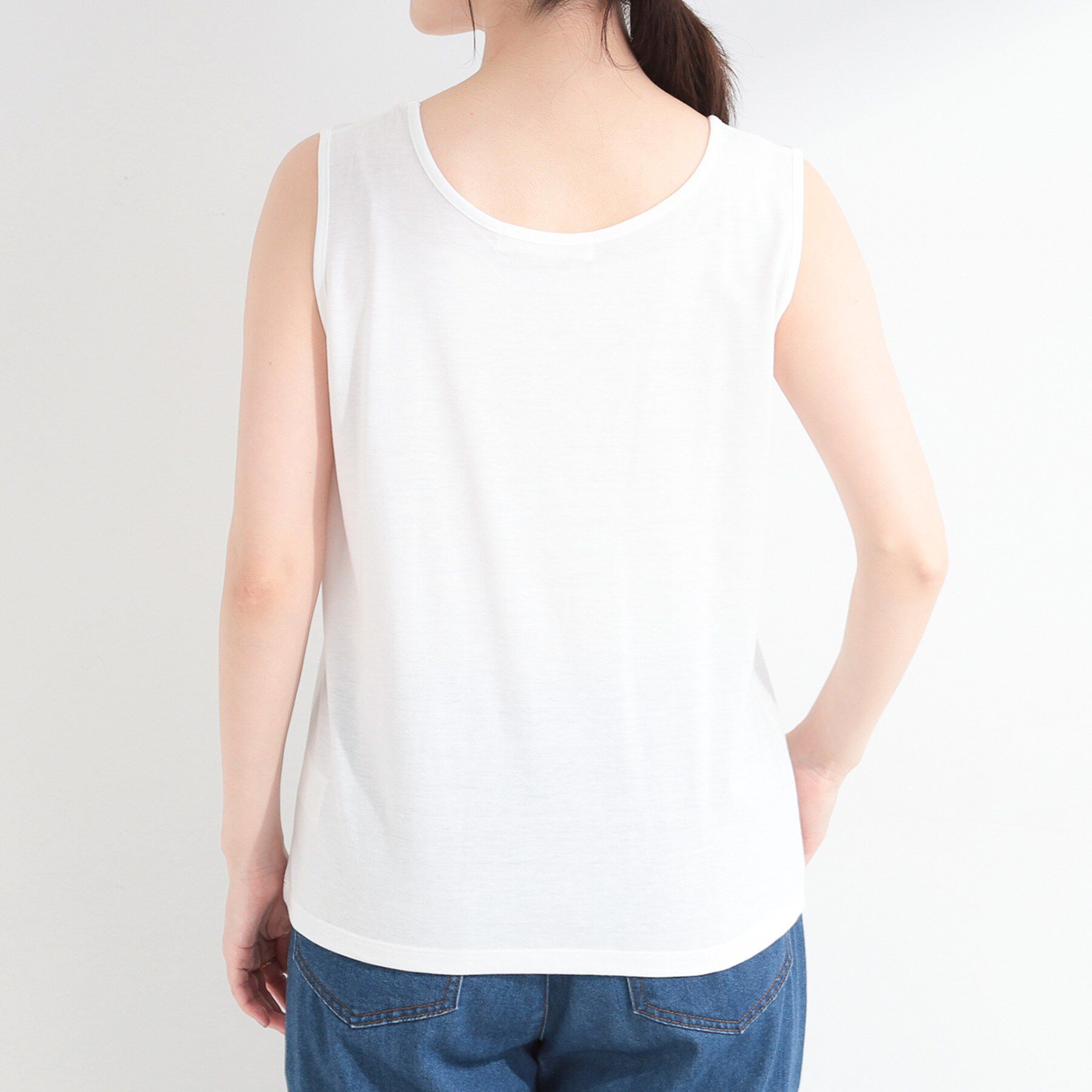 SHOO･LA･RUE「【2点SET/洗濯機可/S-LL】体型カバーも叶う ラメ畦ニット＆タンクSET」|その他|