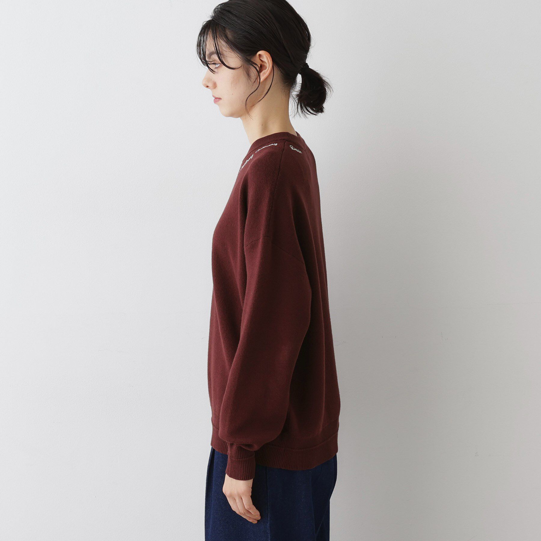 Dessin「【洗える】刺繍入りジャカードニット」|ニット・セーター|