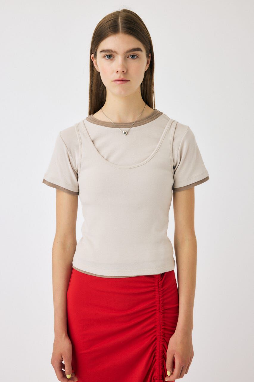 MOUSSY「LAYERED セット TEE」|Tシャツ・カットソー|