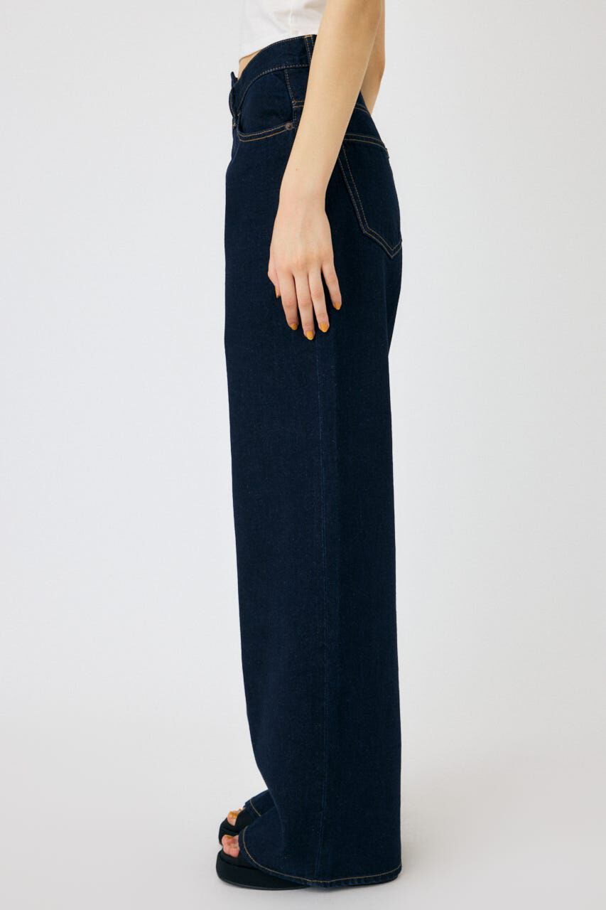 MOUSSY「CROSS WAIST WIDE ストレート」|デニム|