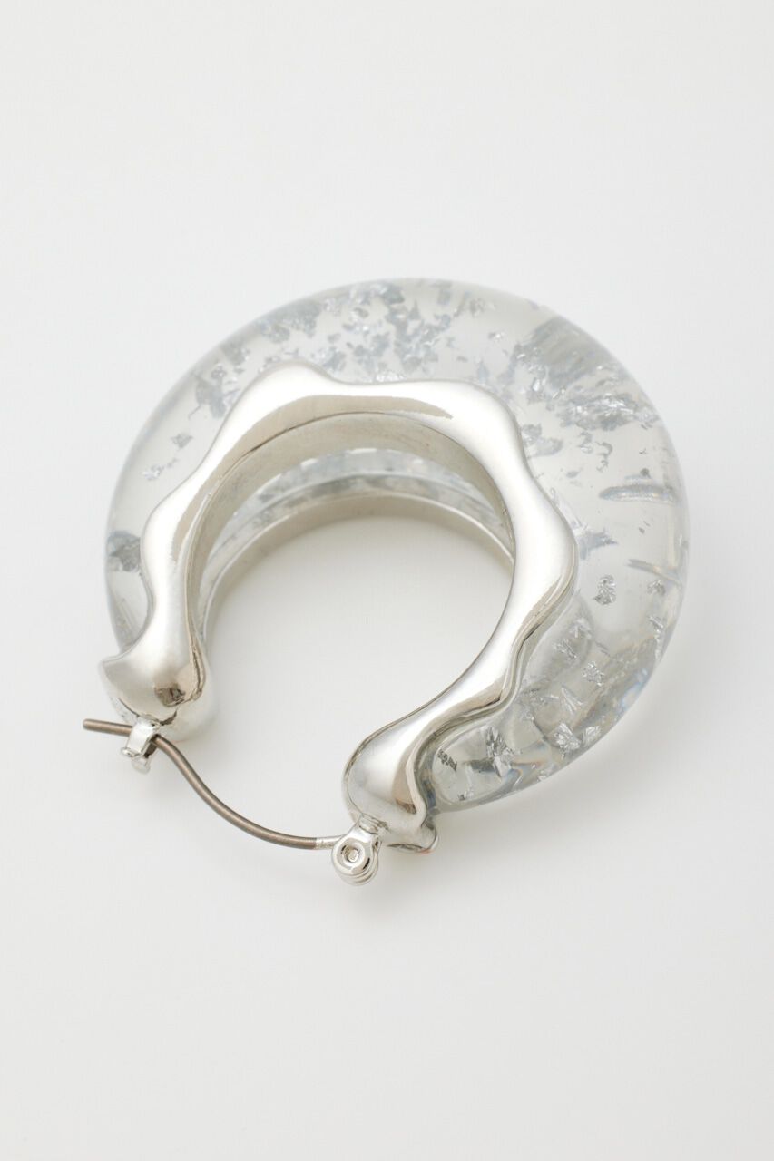 SLY「CLEAR GLITTER  HOOP ピアス」|ピアス|