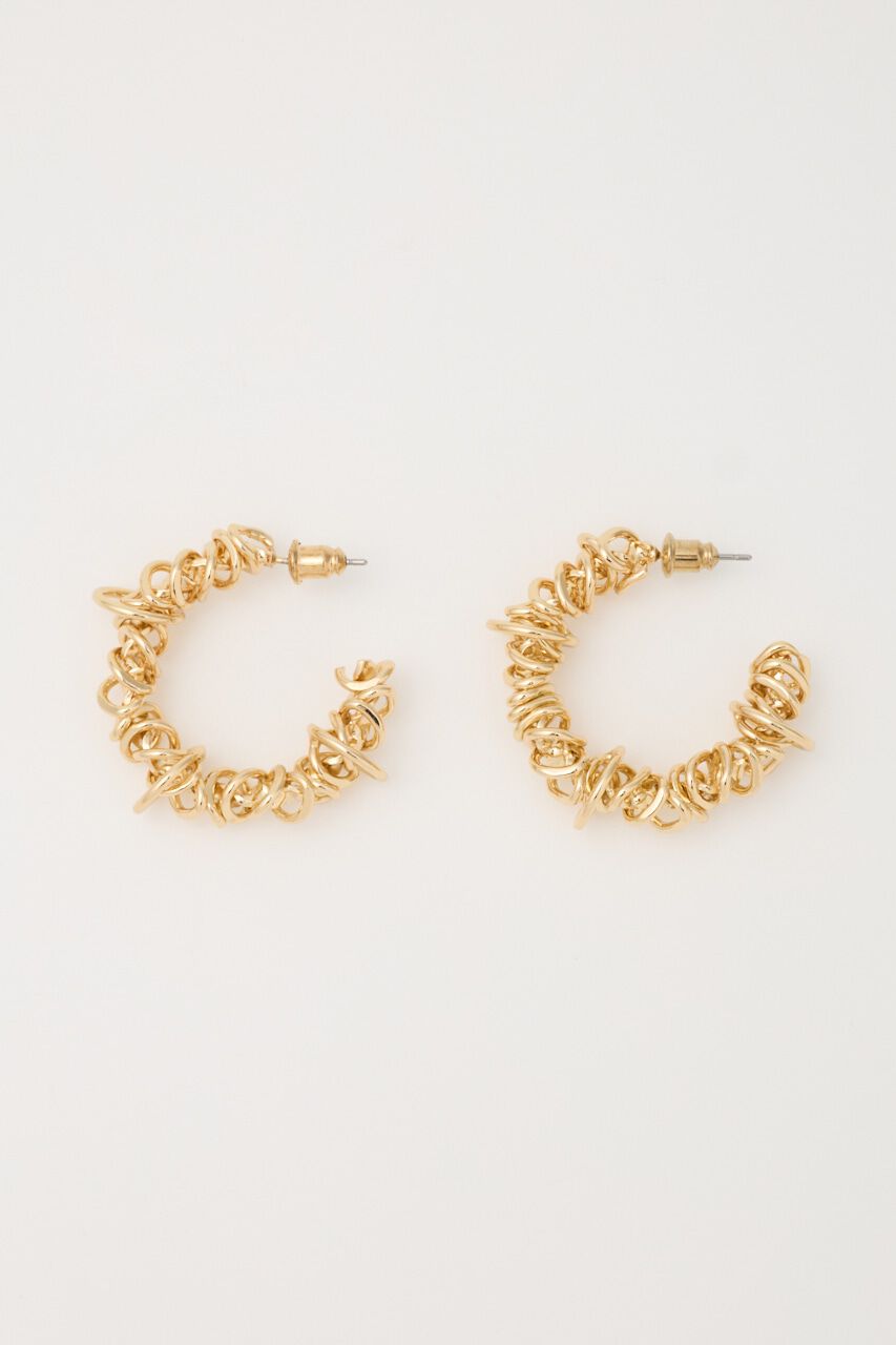 SLY「WINDING METAL HOOP ピアス」|ピアス|GLD