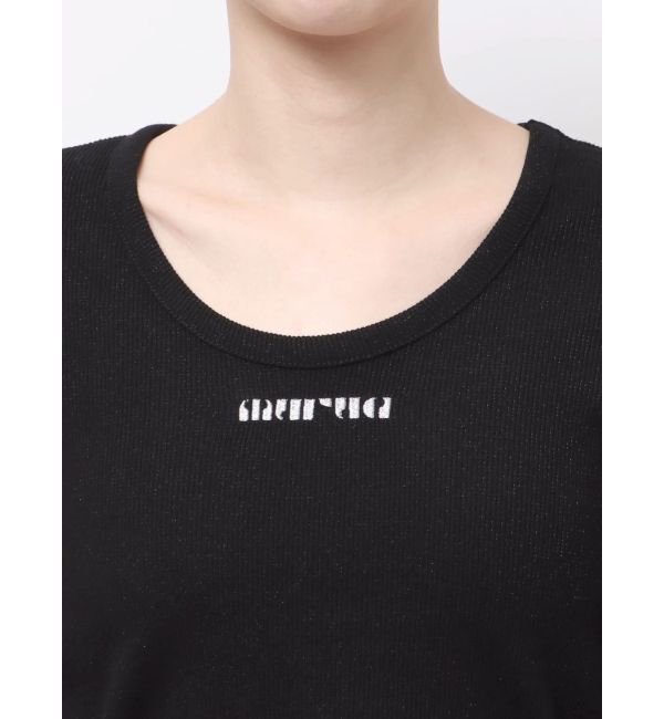 MURUA「ロゴラメテレコトップス」|Tシャツ・カットソー|