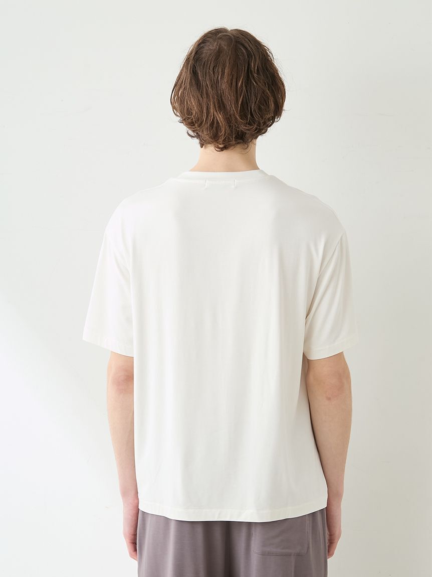 GELATO PIQUE HOMME「【HOMME】【接触冷感】レーヨンボストンテリアワンポイントTシャツ&ハーフパンツセット」|ルームウェア|